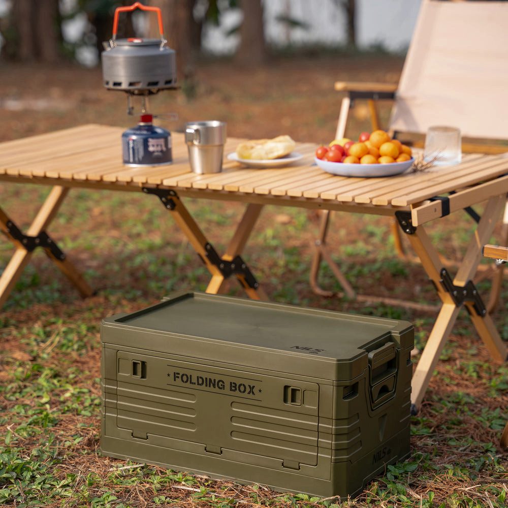 NILS CAMP Klappbox Faltbox Aufbewahrungsbox Transportkiste, 32.0 l, faltbar, mit Deckel, 32 L, bis 50 kg belastbar – Bild 5 von 5