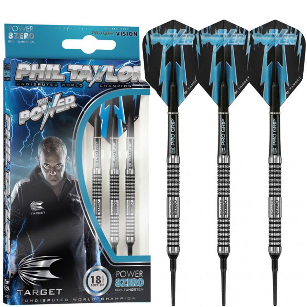 Dartpfeil Softdart Phil Taylor Power 8-ZERO Softtip 16g