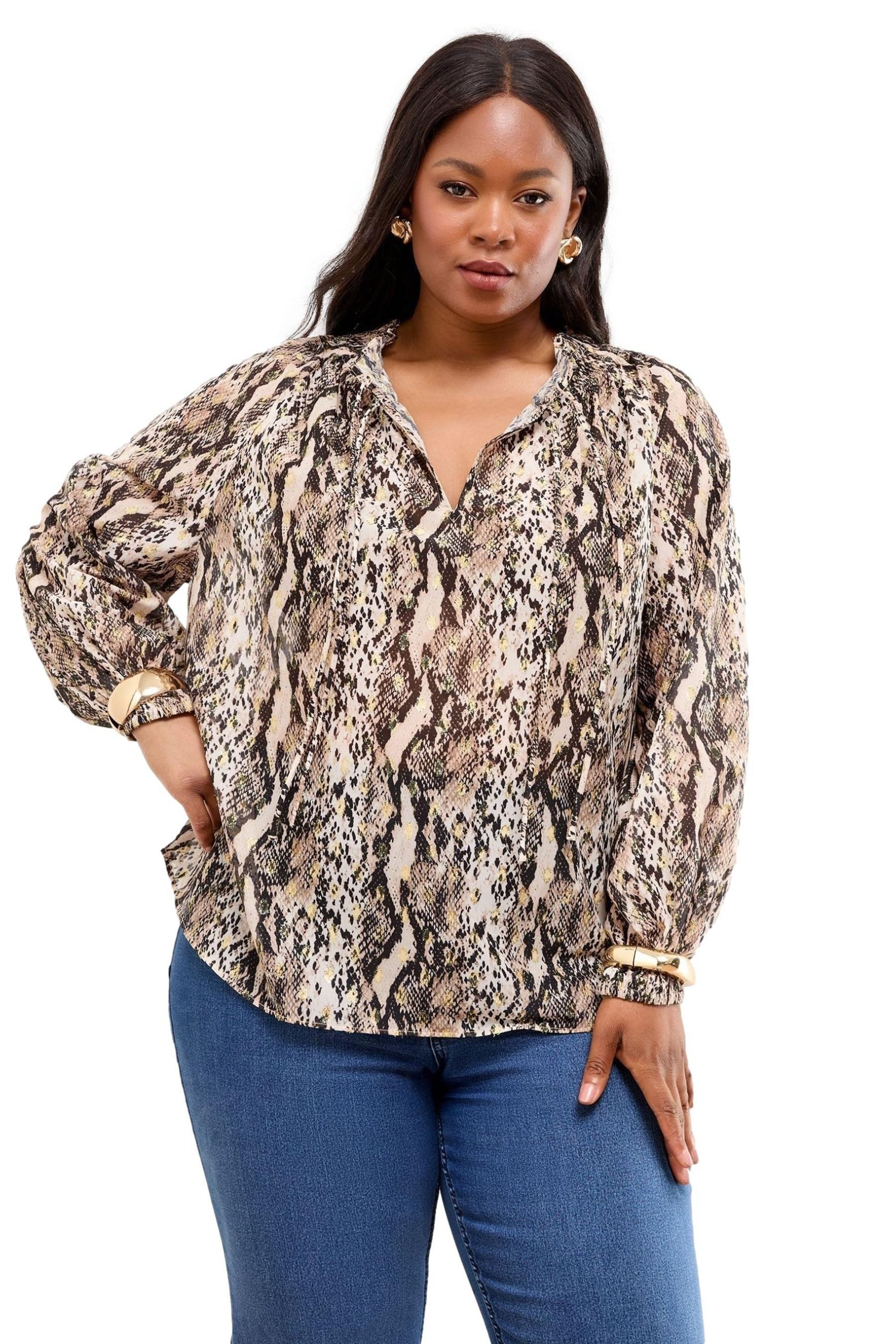 Langarmbluse Lipsy Langärmelige Bluse, Curve