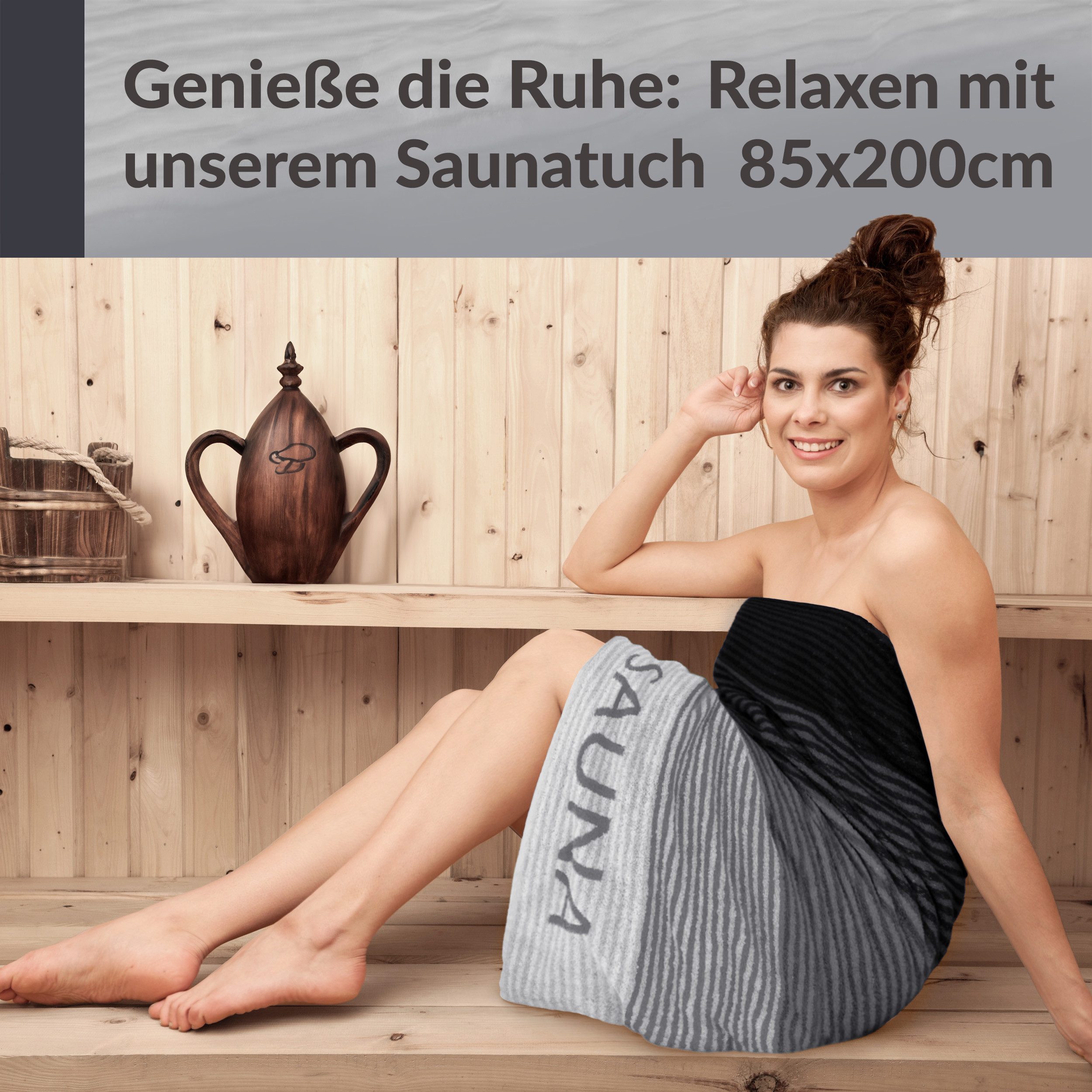 Lashuma Saunatuch Handtuch XXL Helsinki, Frottee (1-St), Premium Bade - Sau günstig online kaufen