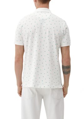 s.Oliver Kurzarmshirt Poloshirt mit Allover-Print