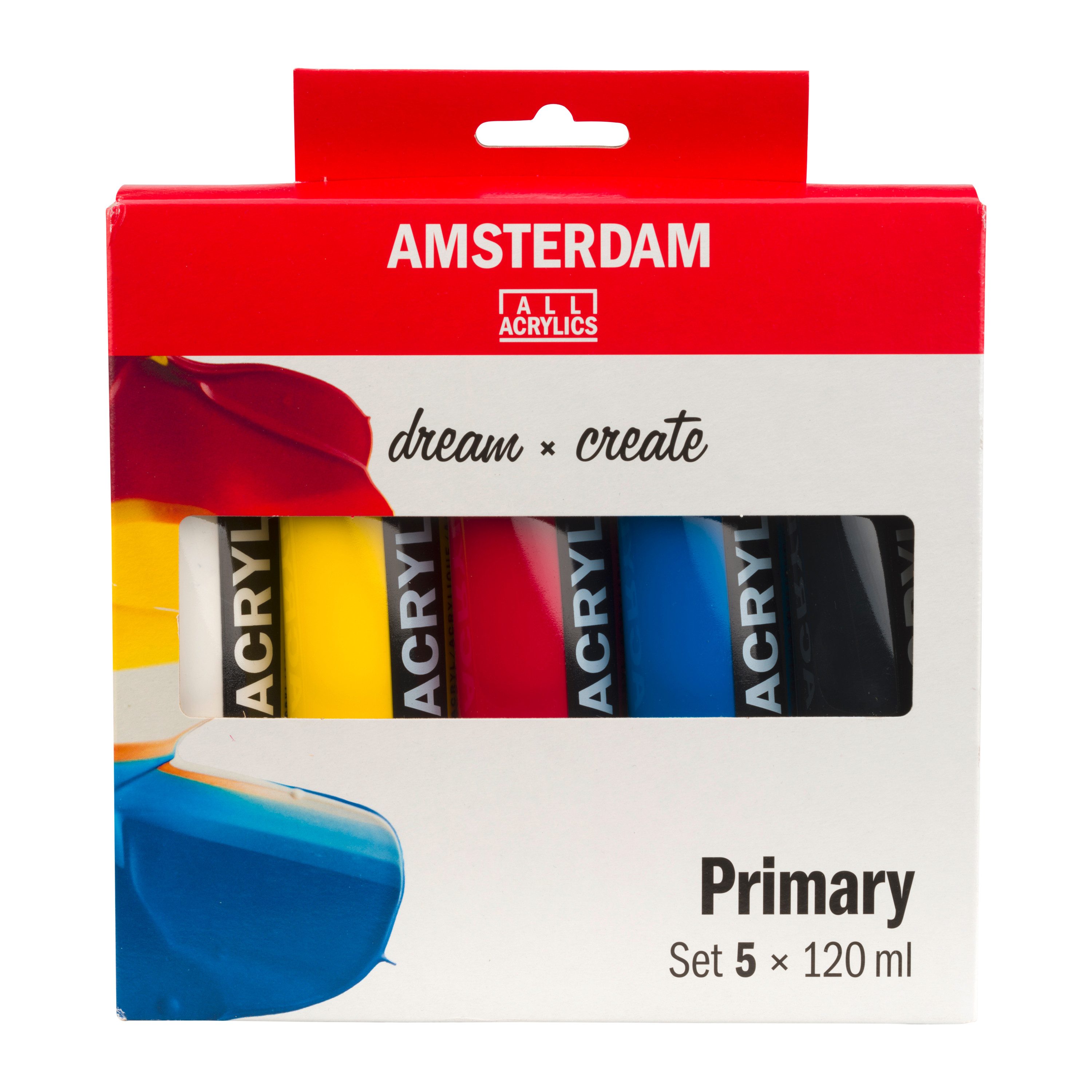 Talens Acrylfarbe Acrylfarben-Set Primärfarben, 5 x 120 ml
