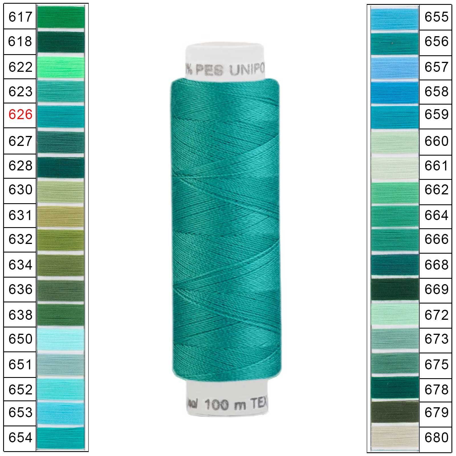 maDDma Nähgarn 100m Unipoly 120 TEX14x2 4v6 Farbwahl Nähgarn, 100 m, 626