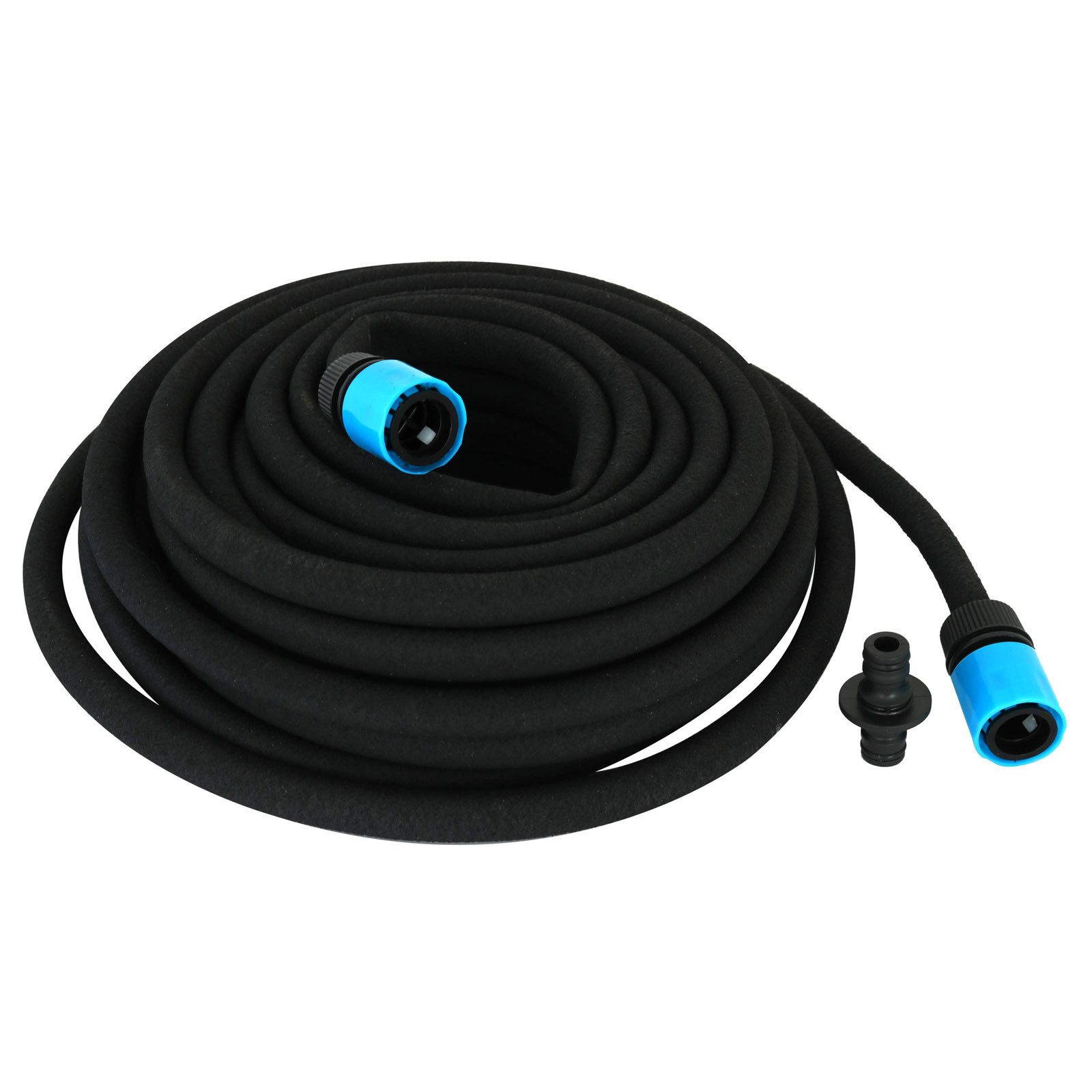 HAC24 Gartenschlauch Bewässerungsschlauch Tropfschlauch Perlschlauch 15m Schwarz, (1 St), mit Anschluss