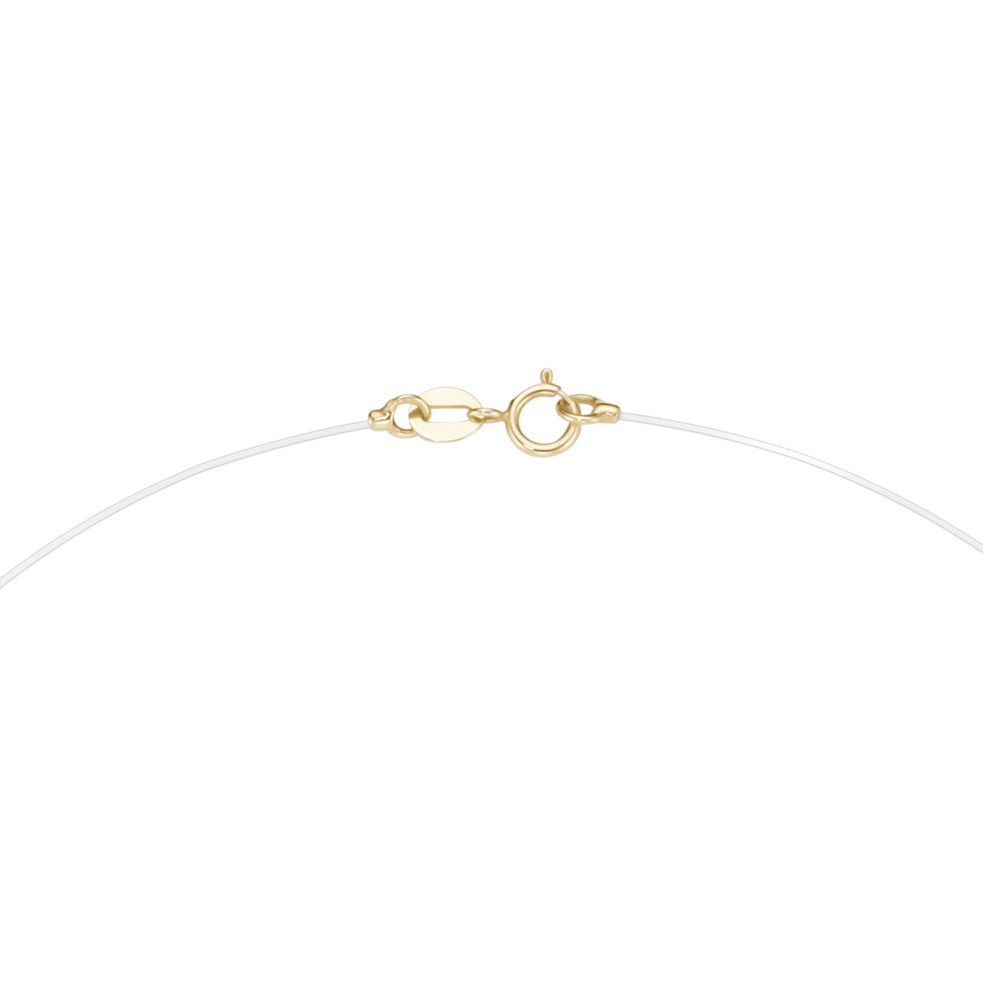 Luigi Merano Collier schwebender Anhänger mit Zirkonia, Gold 375