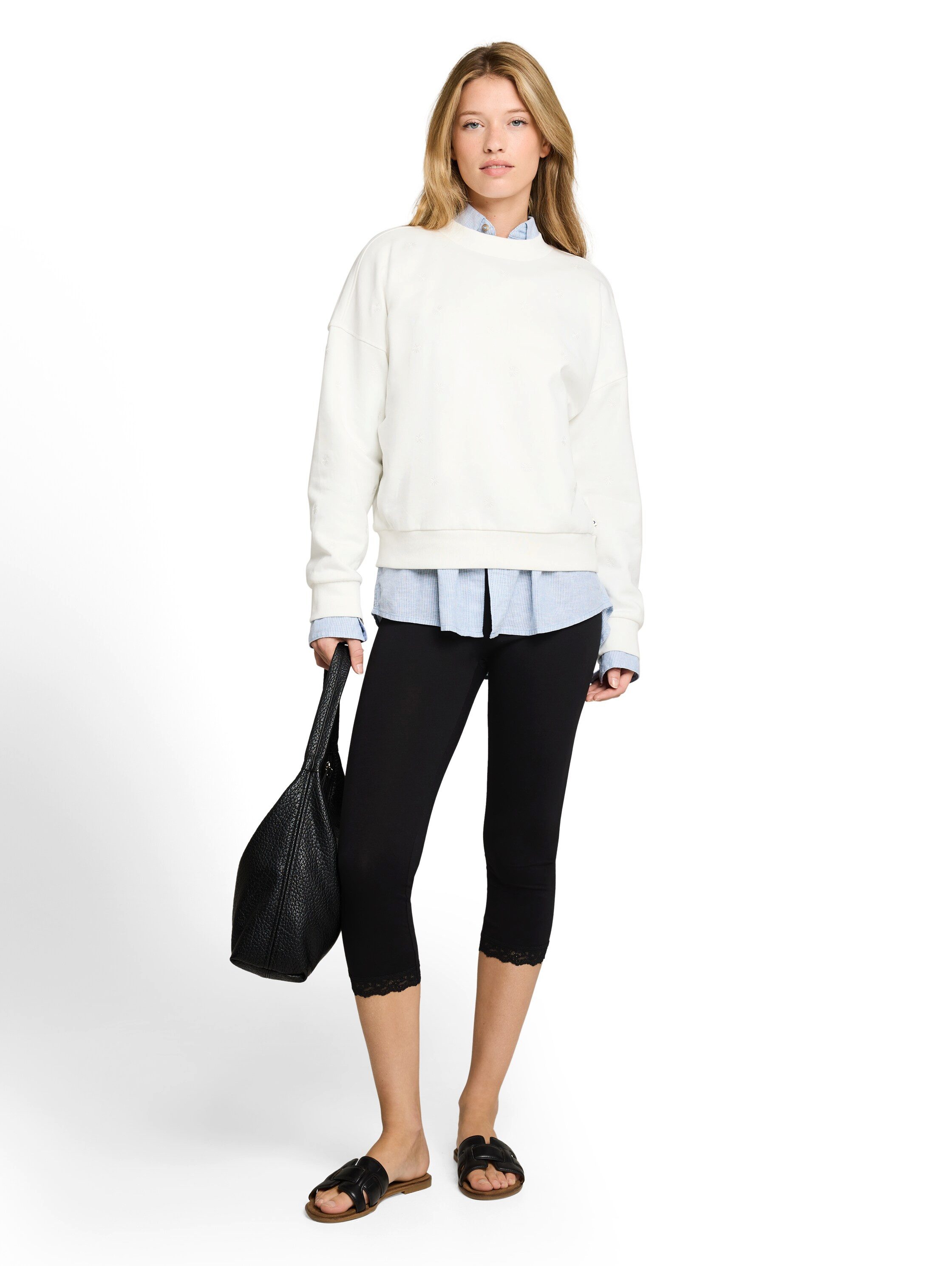 TOM TAILOR Denim Leggings mit Spitzen-Details am Bein – Bild 4 von 5