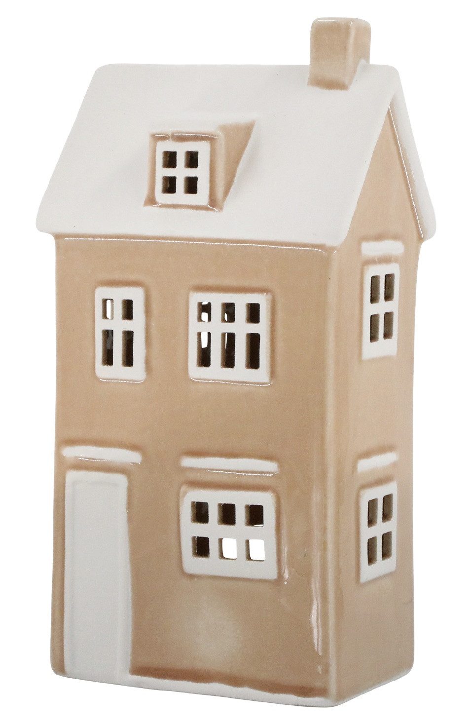 Chic Antique Weihnachtshaus Chic Antique - Lichterhaus Teelichthaus Windlicht H24,5cm Puder