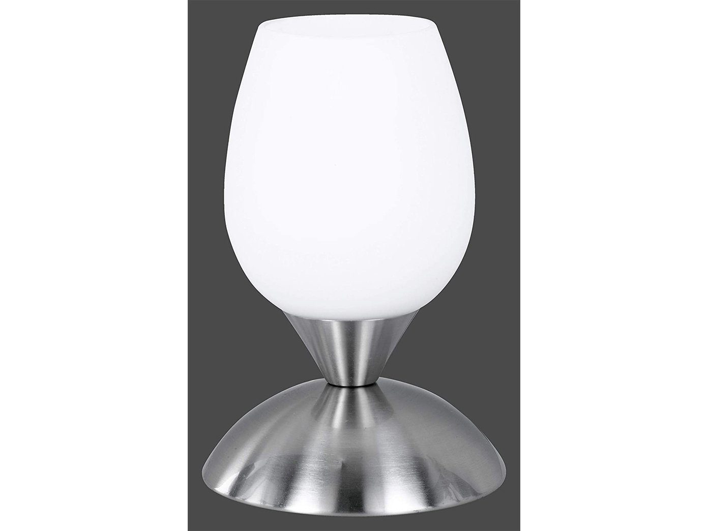 Glas mit dimmbar LED Silber-Weiß für Dimmfunktion, wechselbar, meineWunschleuchte Nachttischlampe, H: Touch LED Lampenschirm per 18cm Warmweiß, Fensterbank kleine