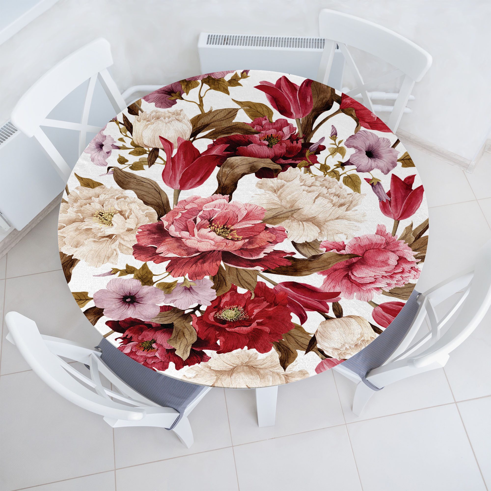 Abakuhaus Tischdecke Rundum-elastische Stofftischdecke, Blumen Aquarellblum günstig online kaufen