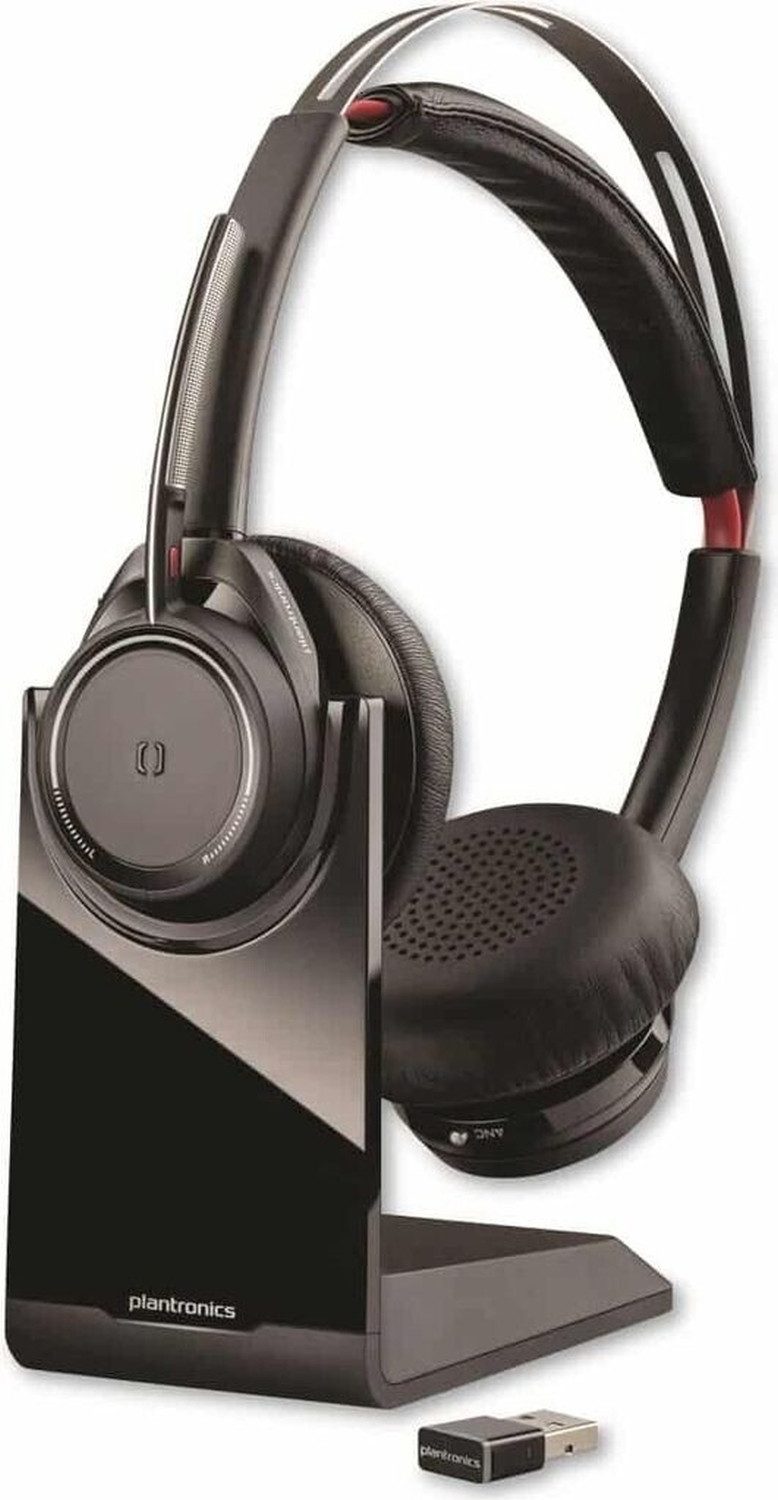 Plantronics Voyager Focus UC Wireless-Headset (Bluetooth, Bis zu 12 Stunden Sprechzeit (10 mit eingeschaltetem ANC)
