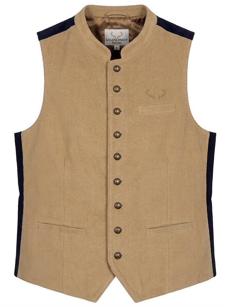 Goldschmidt Trachten Trachtenweste Trachtenweste Toni beige Cord