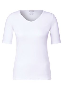 Cecil V-Shirt in Unifarbe
