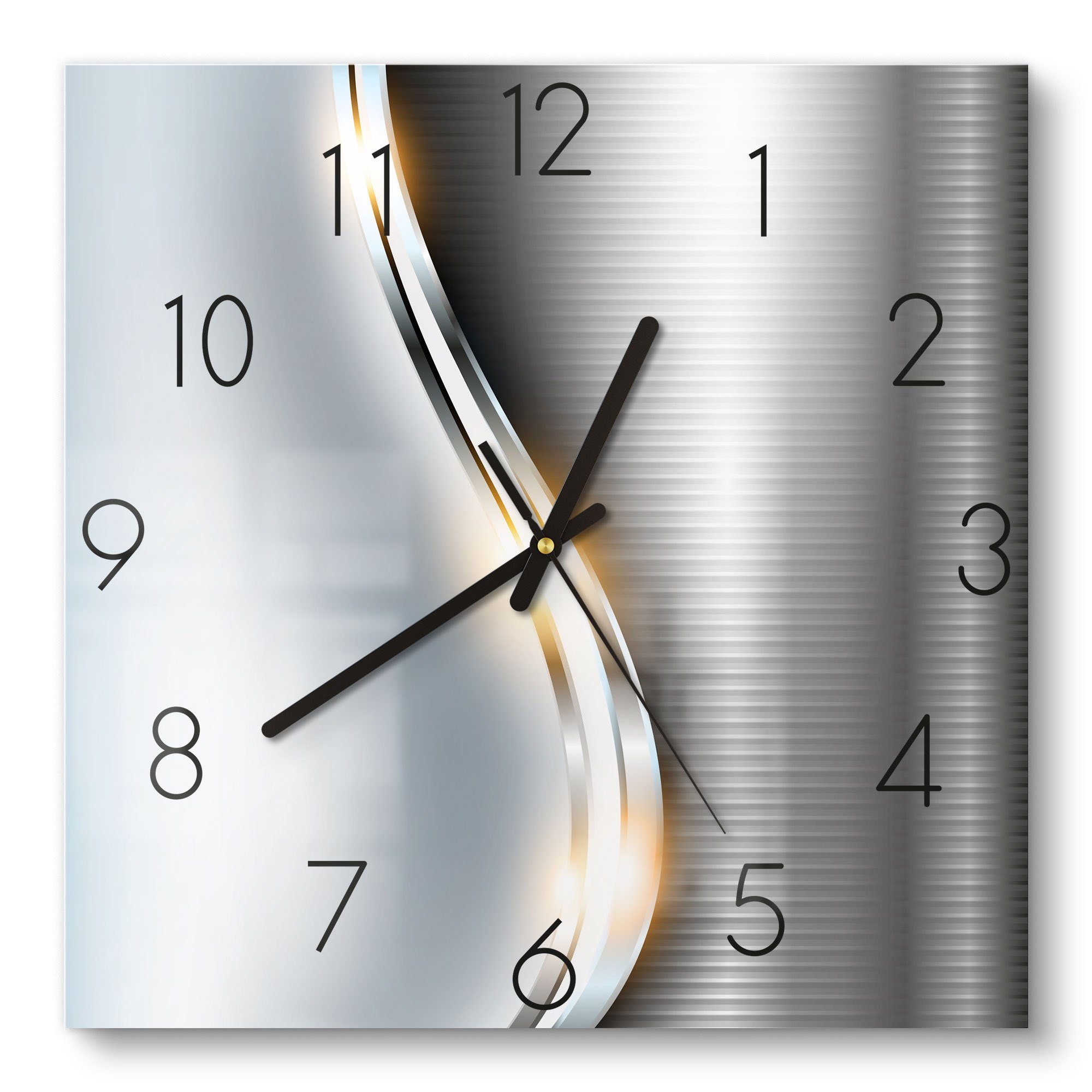 DEQORI Wanduhr 'Elegantes Vektordesign' (Glas Glasuhr günstig online kaufen