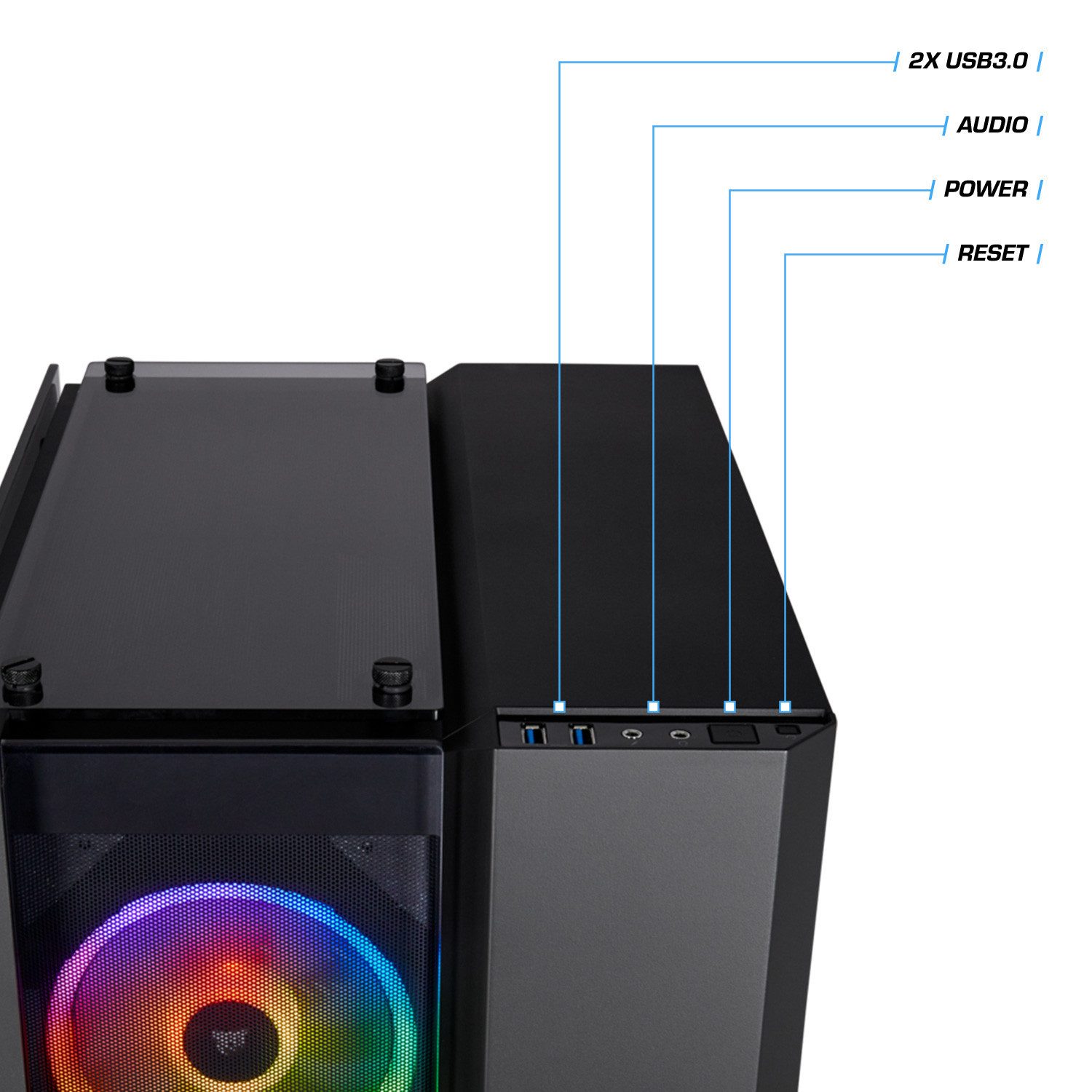 Kiebel Panorama Gaming-PC (AMD Ryzen 9 AMD Ryzen 9 5950X, RTX 5070, 32 GB RAM, 1000 GB SSD, Wasserkühlung, WLAN)