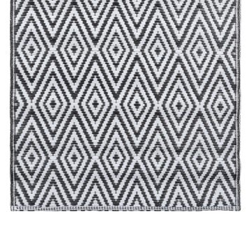 Outdoorteppich Outdoor-Teppich Weiß und Schwarz 160x230 cm PP, DOTMALL