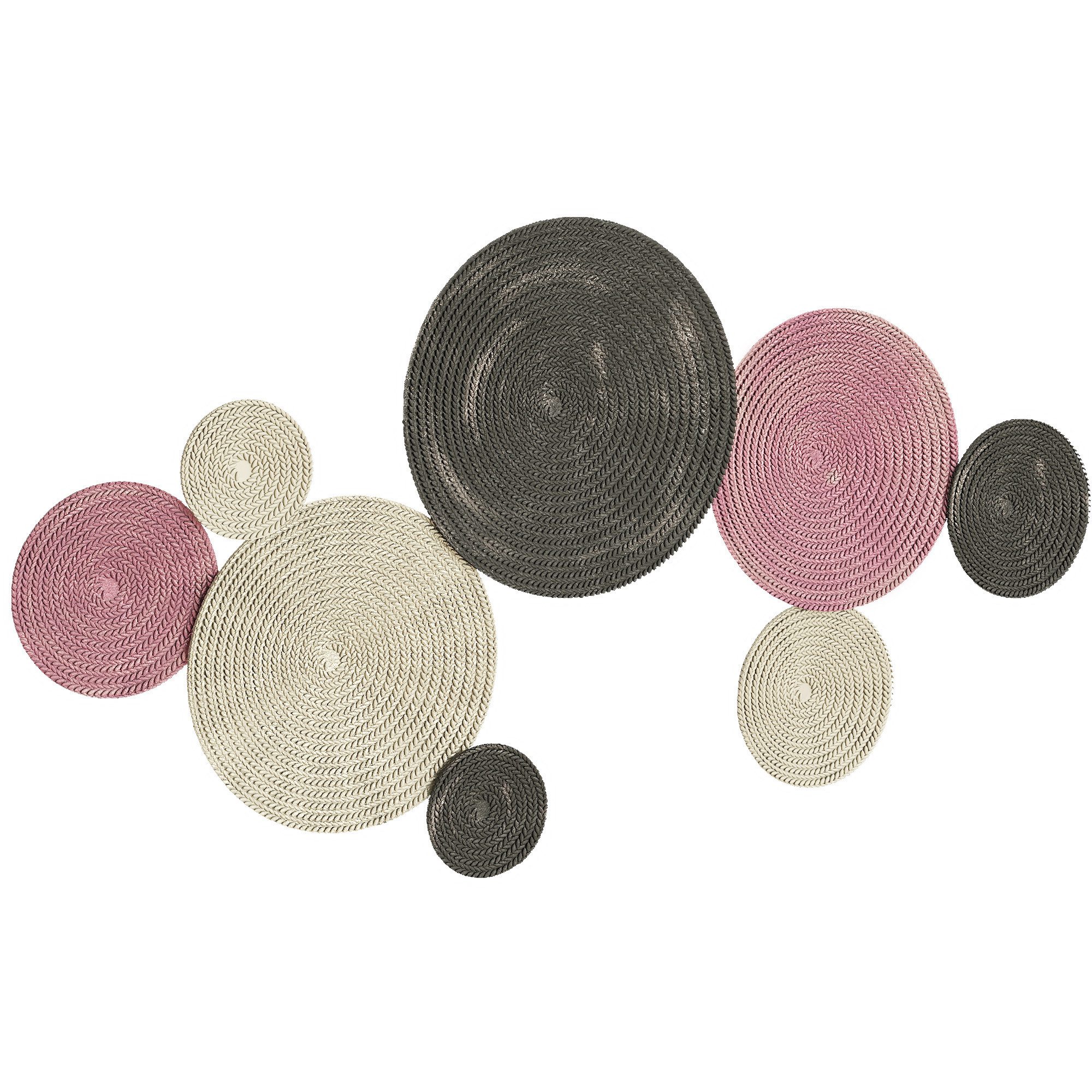 HOMCOM Wandbild Wandskulptur mit einzigartigem Multi-Disc-Design, Geometrische Formen (Wanddekoration, 1 St), Abstraktes geometrisches Design