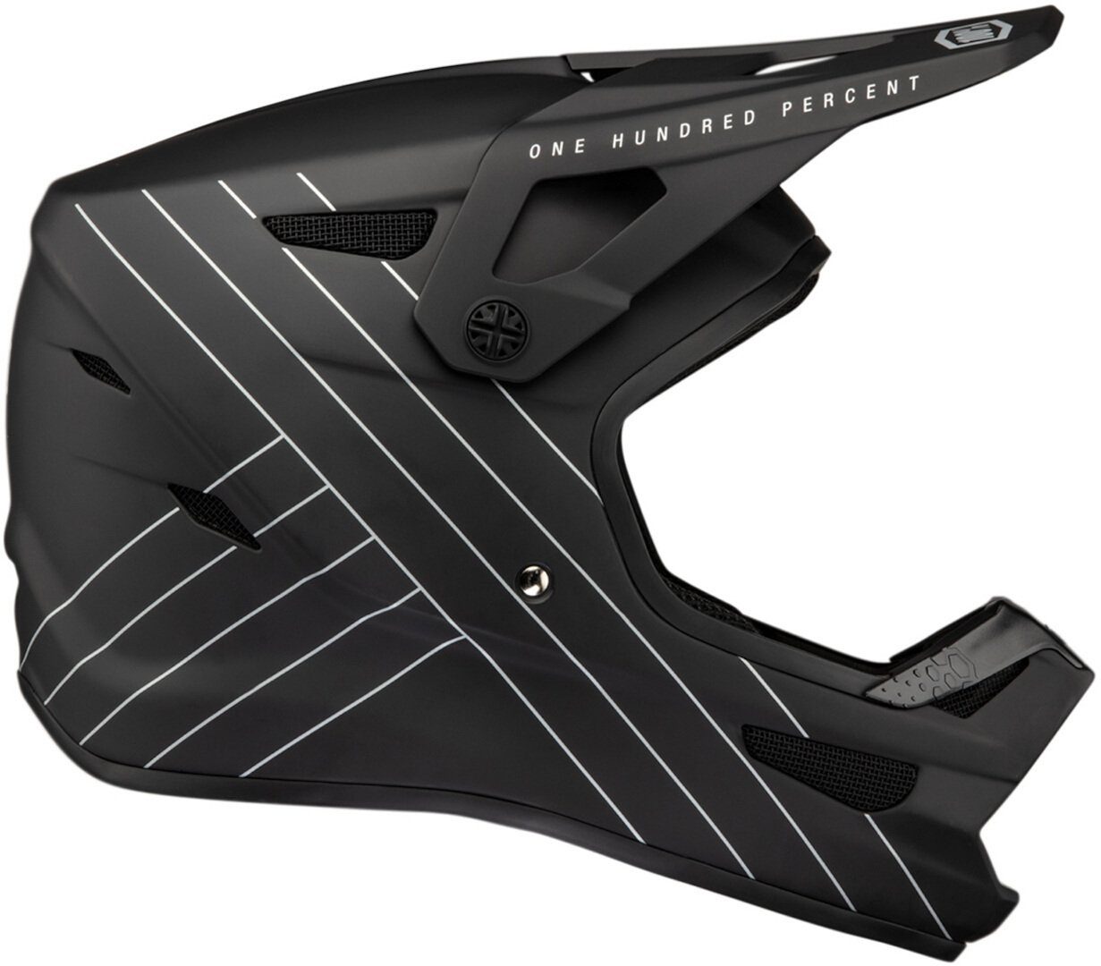 100% Allroundhelm Status schwarz Jugend Downhill Helm, Waschbar