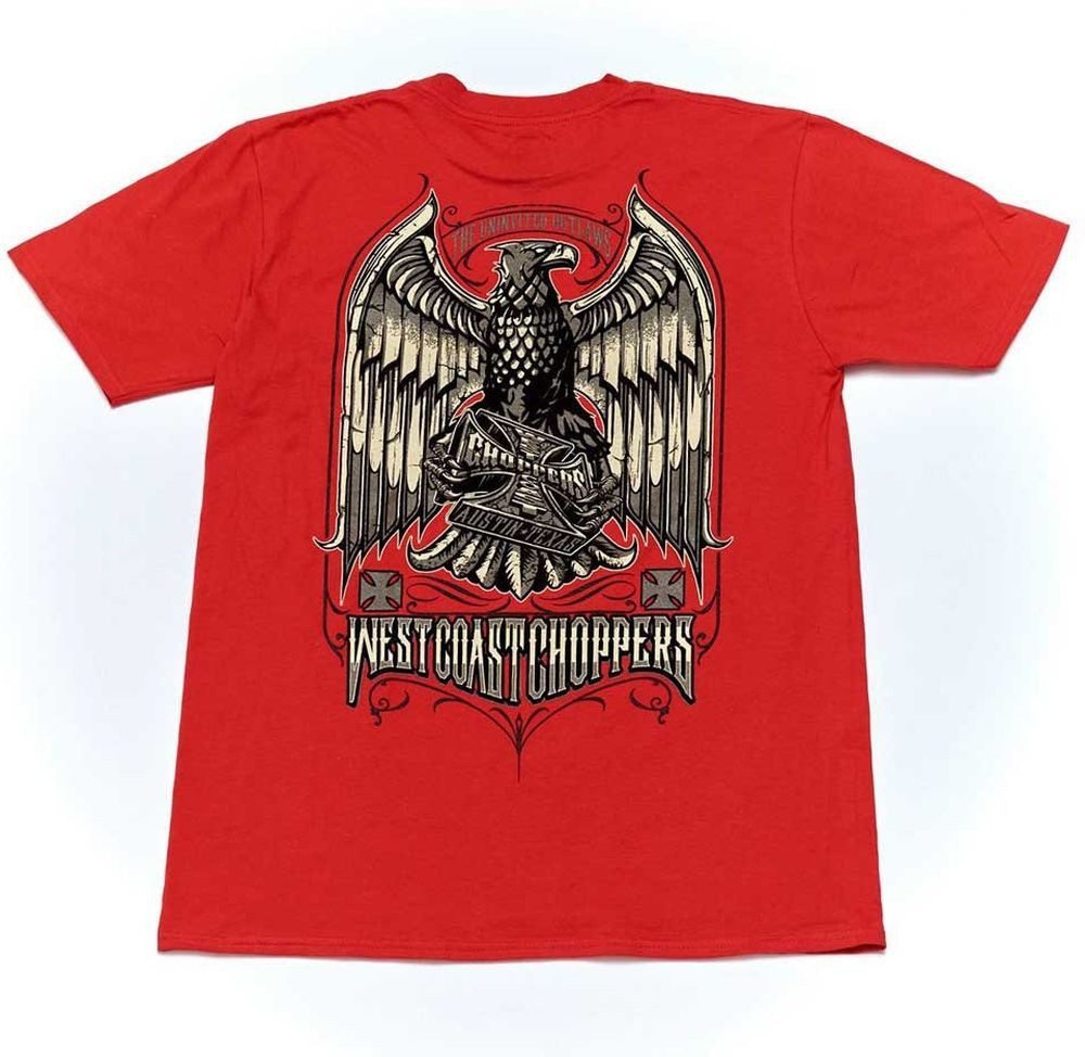 West Coast Choppers T-Shirt Uninvited Outlaws Tee Red