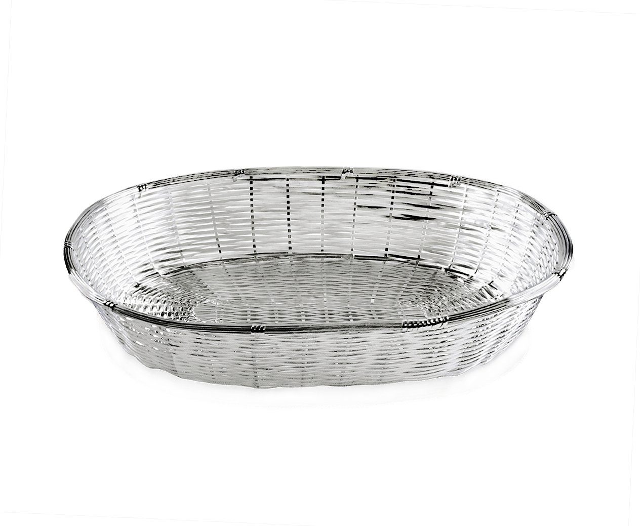 EDZARD Brotkorb Basket, Silber-Optik, edel versilbert, anlaufgeschützt, H 8 cm