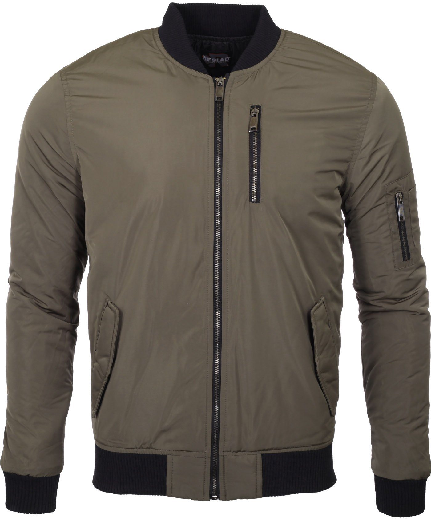 Reslad Bomberjacke Reslad Herren Authentic Bomberjacke Flieger Piloten Zipper Jacke RS-90 Übergangsjacke Bomber Style