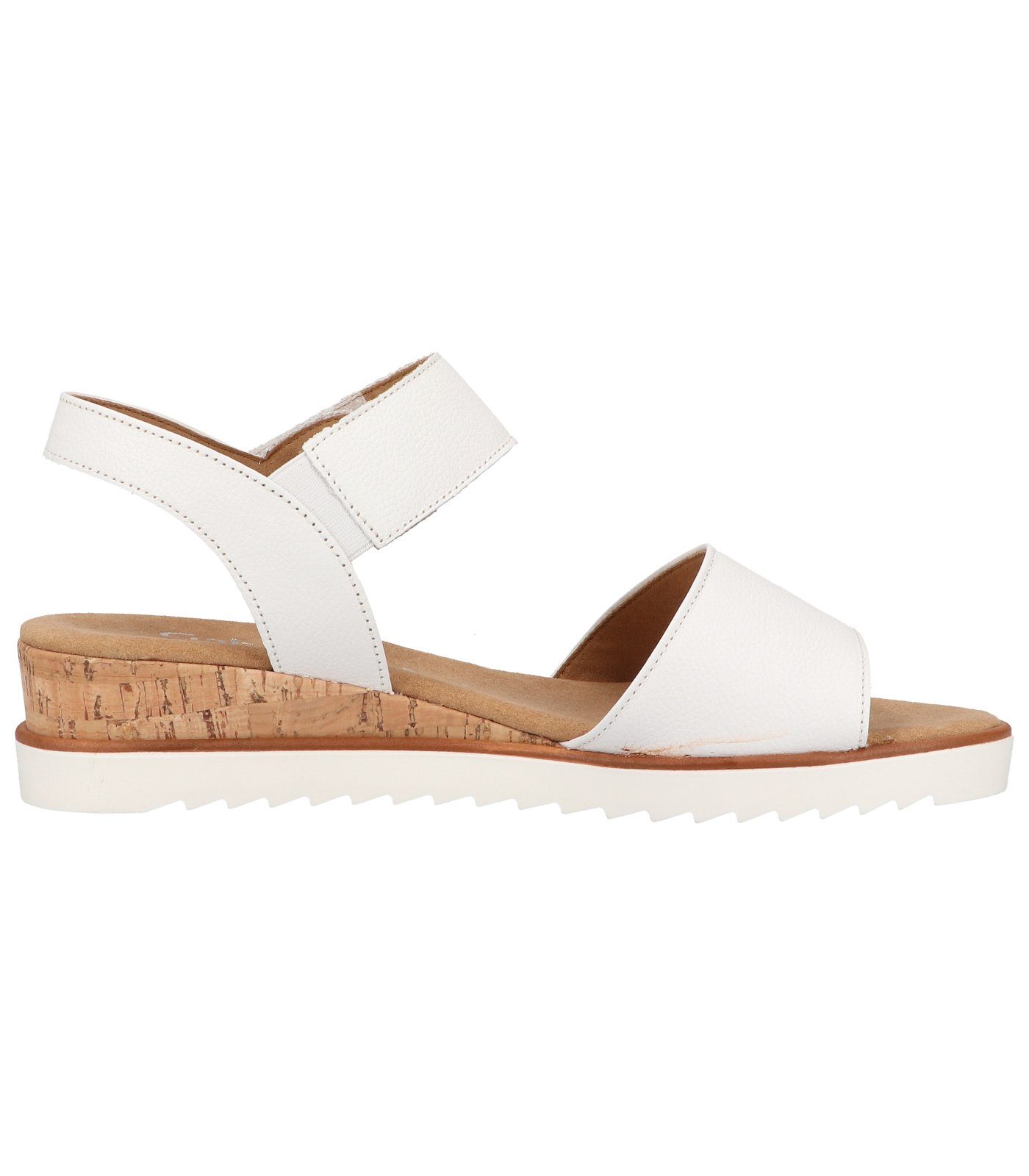 Leder Sandalen weiss(Kork/offwhi) Riemchensandalette Gabor