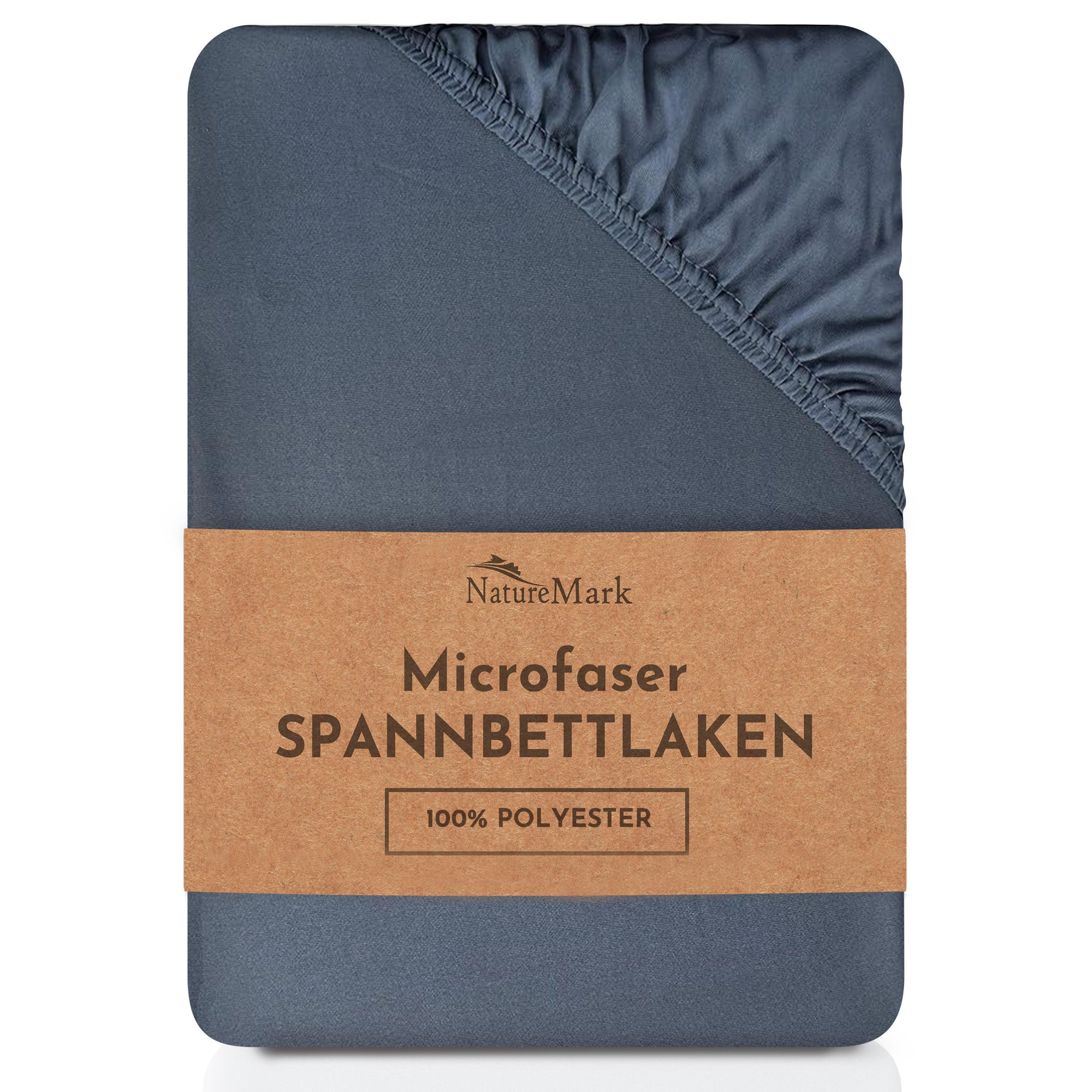 NatureMark Spannbettlaken Mikrofaser Spannbetttuch, Polyester, Gummizug: ru günstig online kaufen
