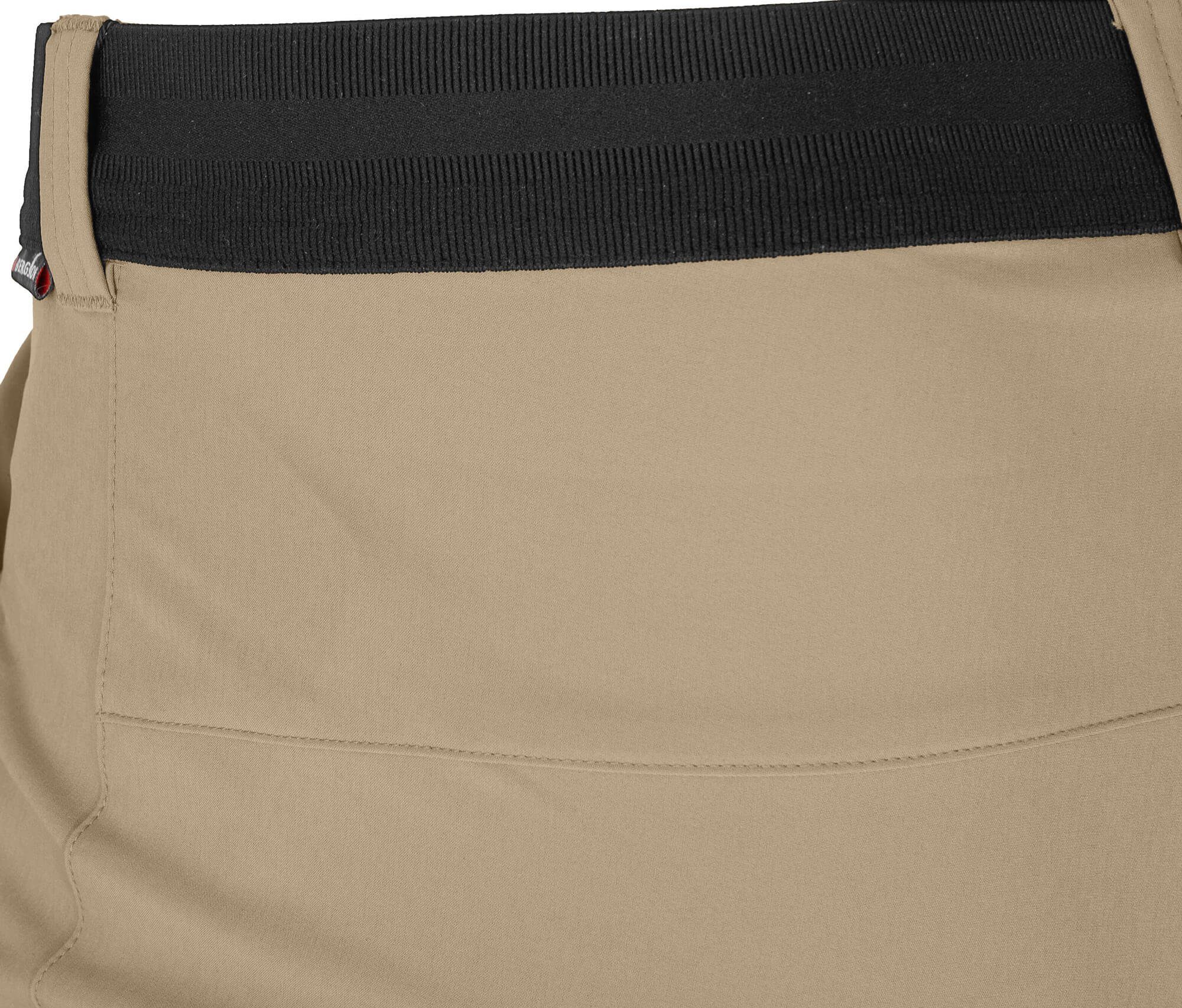 Bergson Outdoorhose FROSLEV Bermuda 8 Herren elastisch, recycelt, Wandershorts, Normalgrößen Taschen, beige
