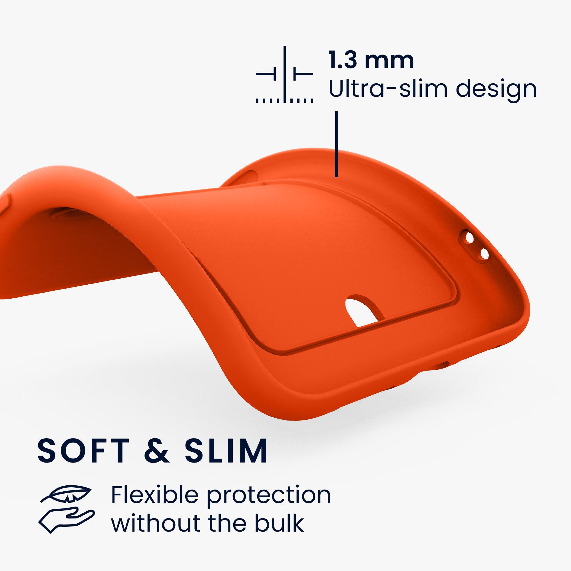 kwmobile Smartphone-Hülle Cord Tasche kompatibel mit Apple iPhone 17 Pro Max Hülle, Case Schutztasche - Innenmaße - mit Reißverschluss - Orange