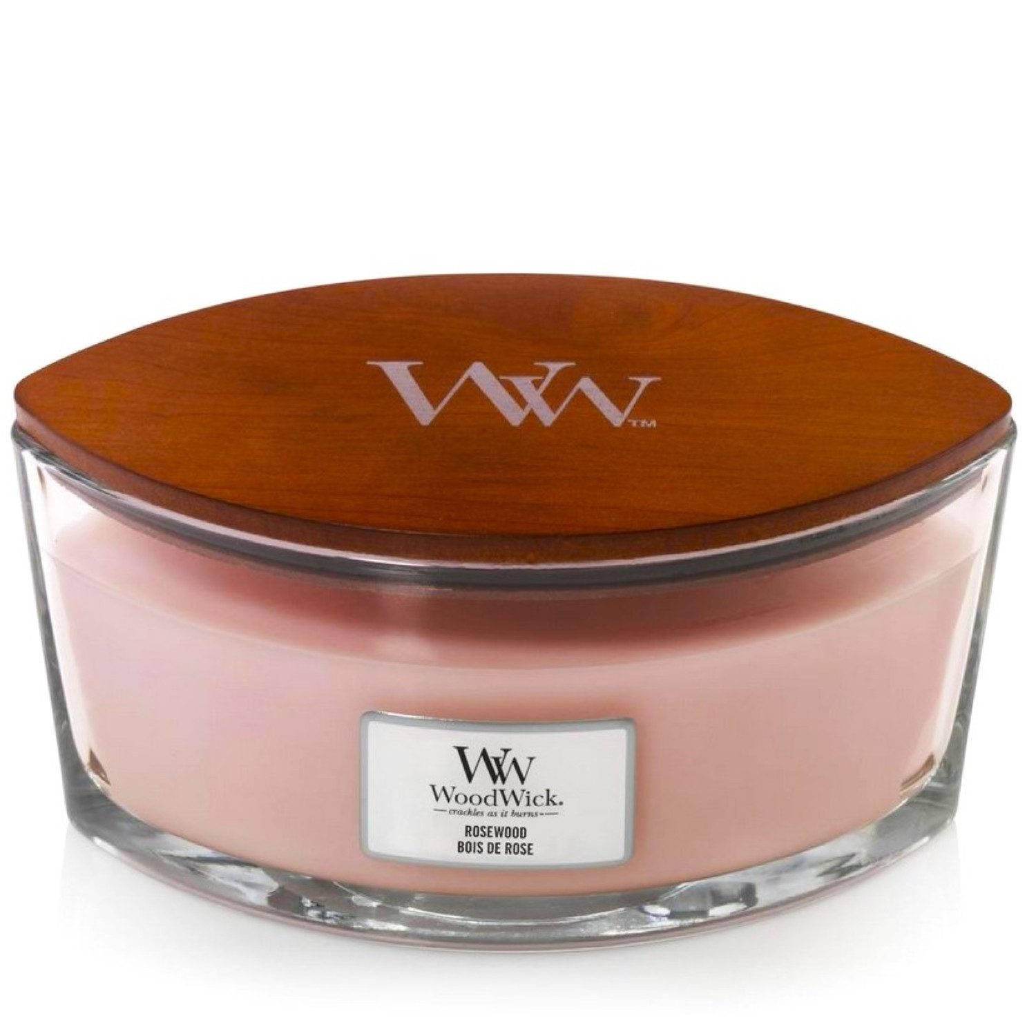 Woodwick Duftkerze Rosewood im Ellipse Glas günstig online kaufen