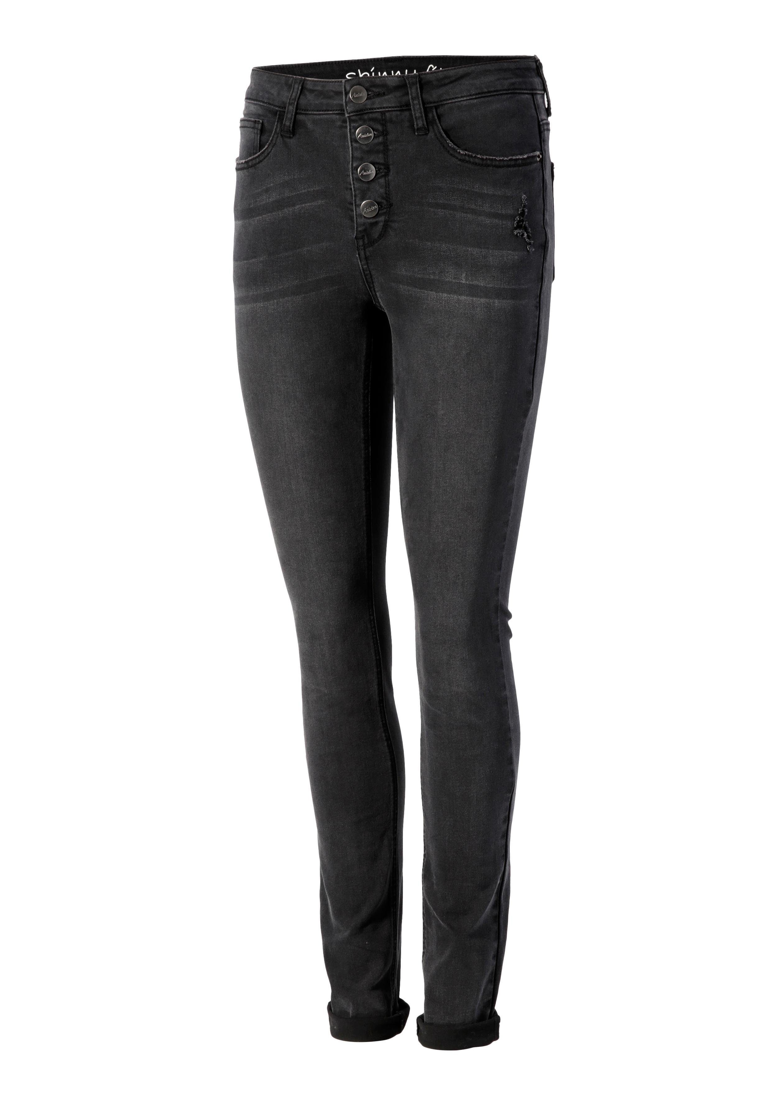 waist CASUAL Aniston Skinny-fit-Jeans regular