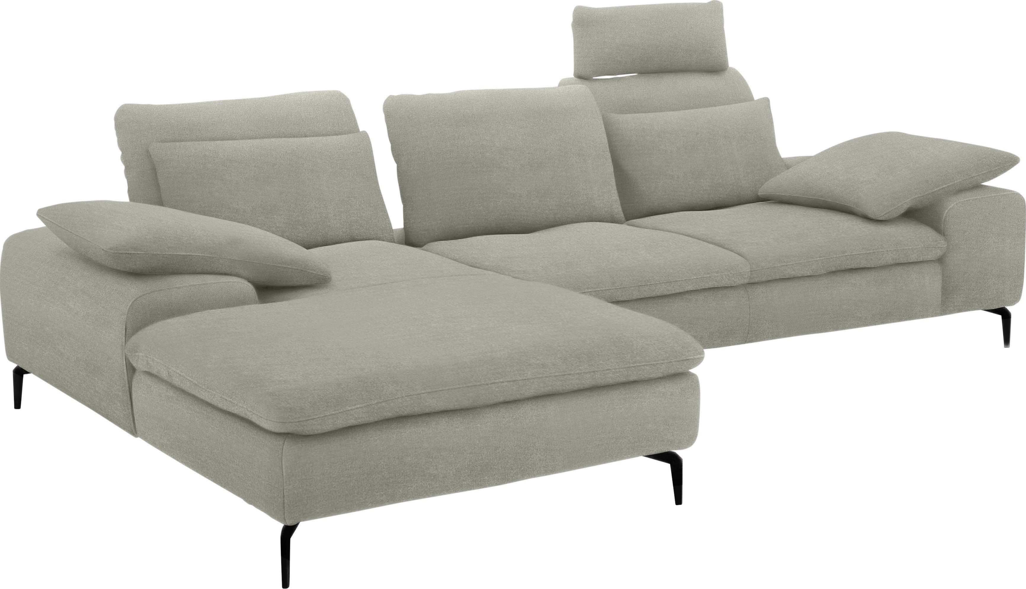 W.SCHILLIG Ecksofa valentinoo, Designsofa, bequem, elegant und zeitlos, L-Form, Set, inklusive Hocker, mit Sitztiefenverstellung, Breite 299 cm