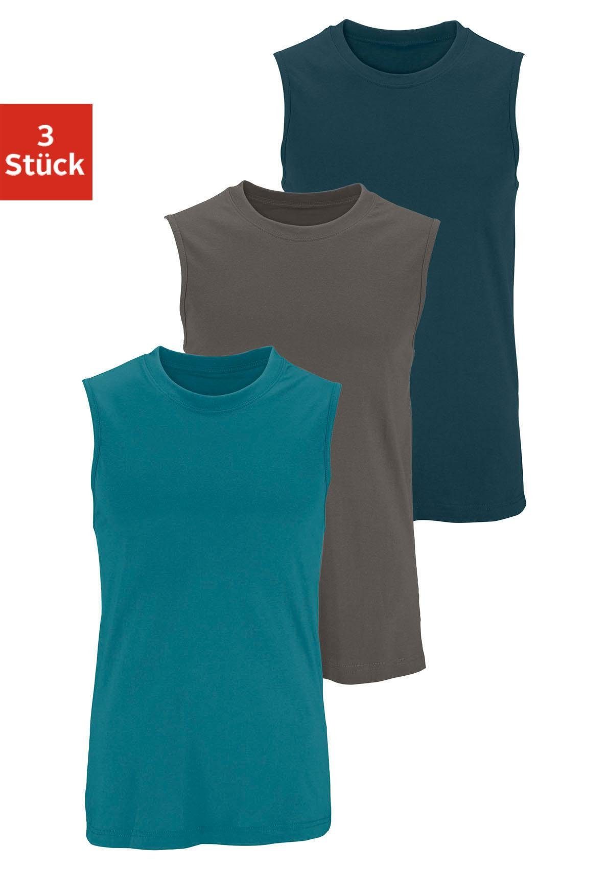 H.I.S Muscleshirt, (Packung, 3 tlg.), mit Rundhalsausschnitt günstig online kaufen