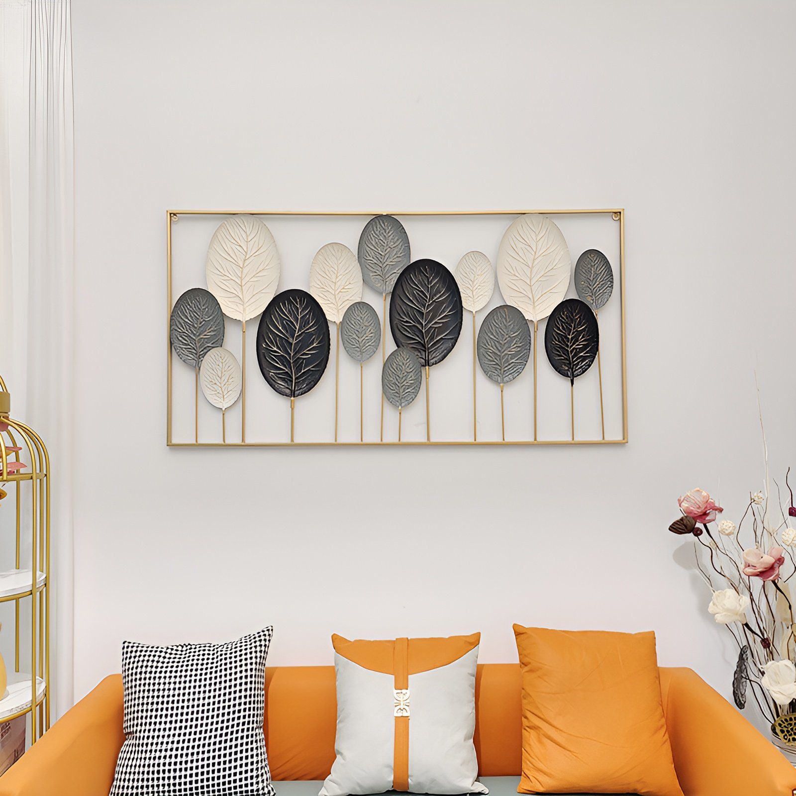 Dekoleidenschaft Metallbild 3D Wandbild "Blätter" oder günstig online kaufen