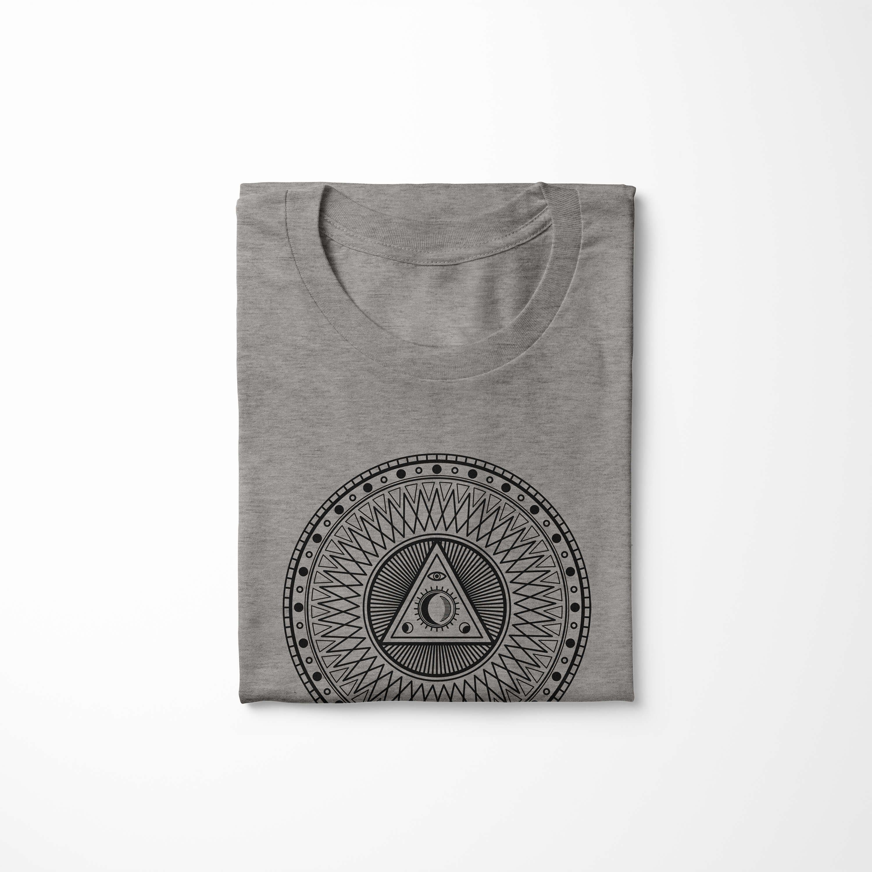 Sinus Art T-Shirt Premium T-Shirt angenehmer Serie No.0032 Struktur Ash feine Alchemy Tragekomfort Symbole