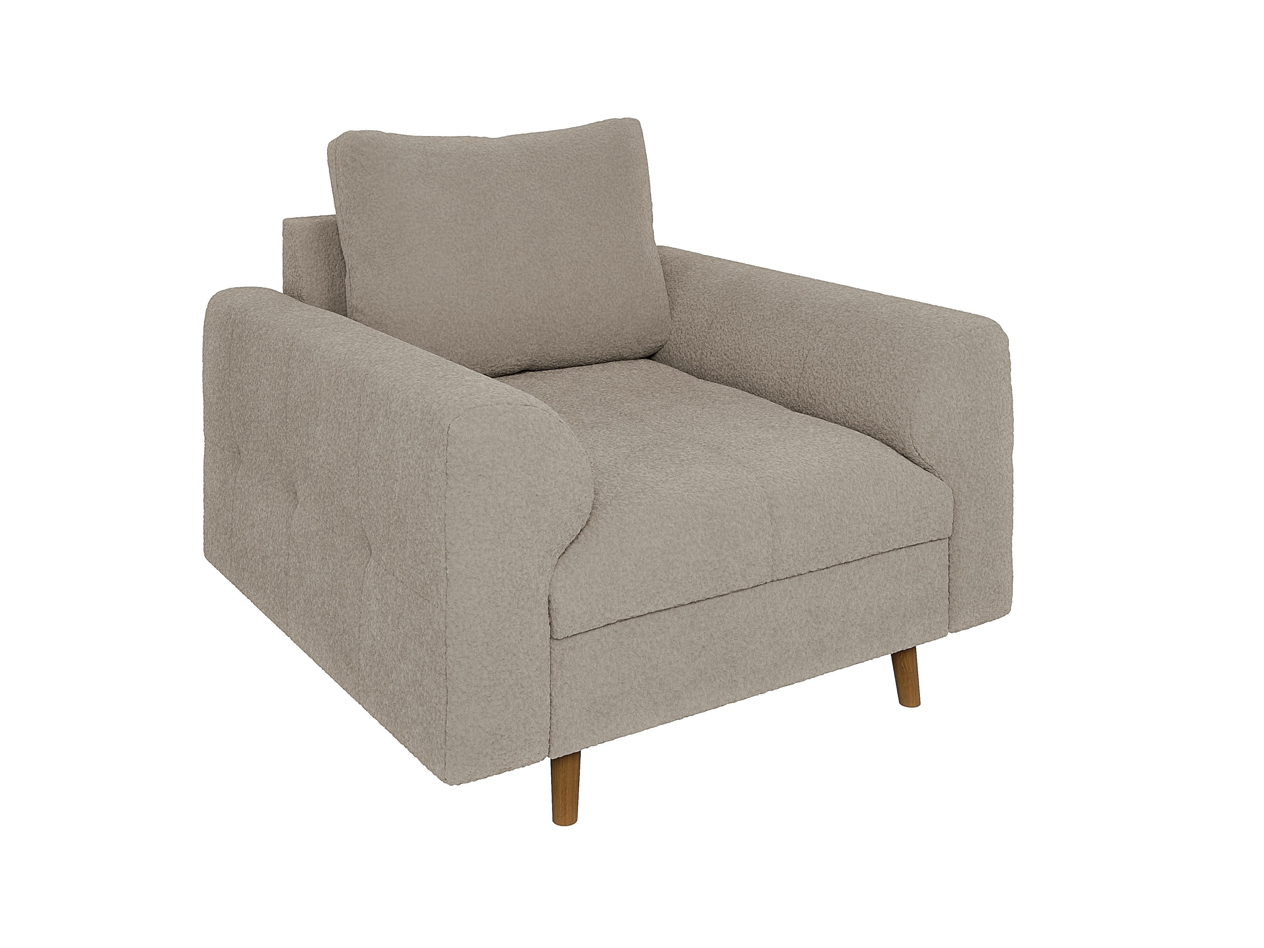 S-Style Möbel Sessel Leif mit Braun günstig online kaufen