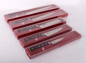 CHROMA Santokumesser, J-09 Japanchef Santoku Messer mit Kulle