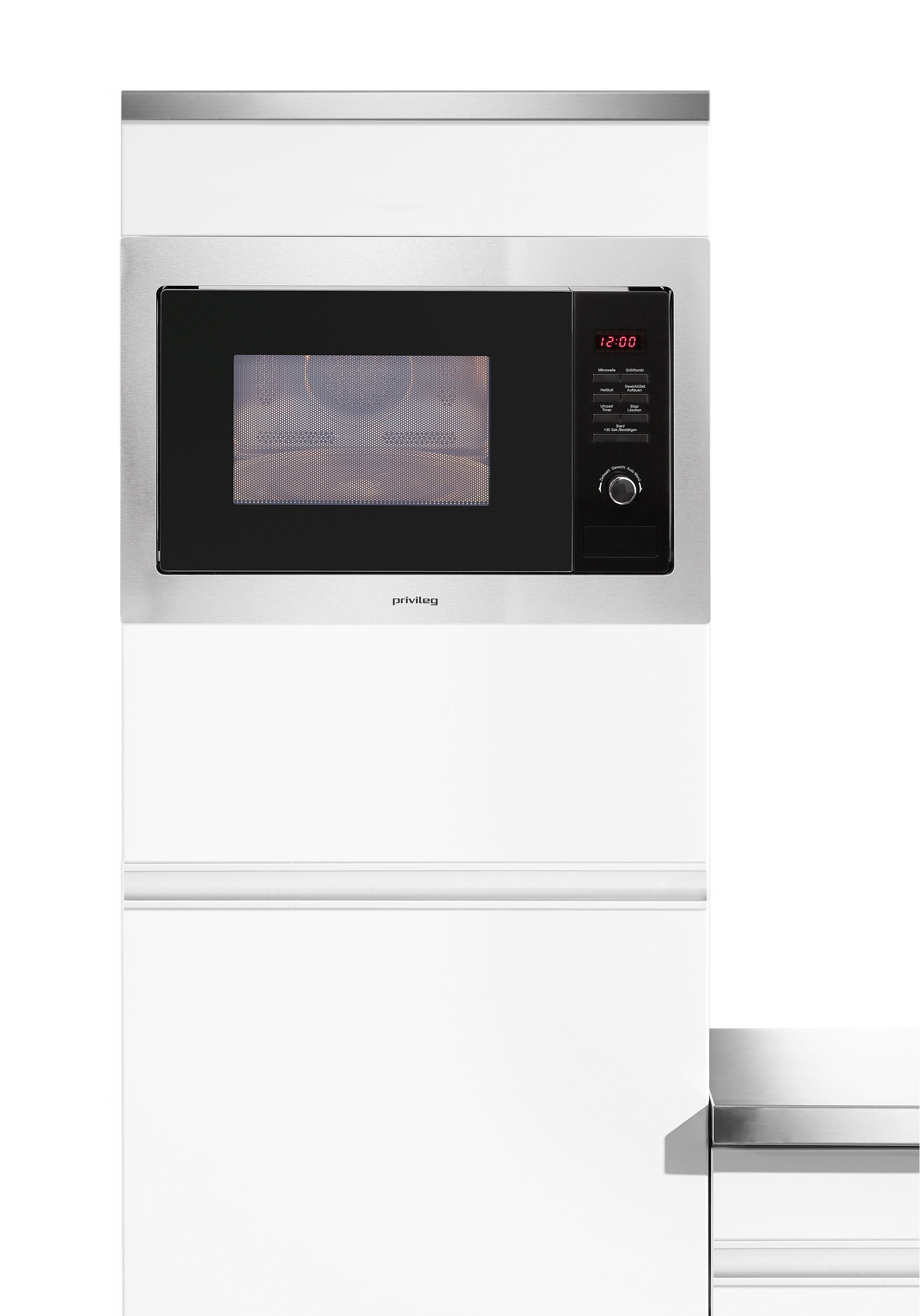 Privileg Einbau-Mikrowelle AC 925 BVE, mit Grill und Heißluft, 25 Liter, 900 Watt - Privileg