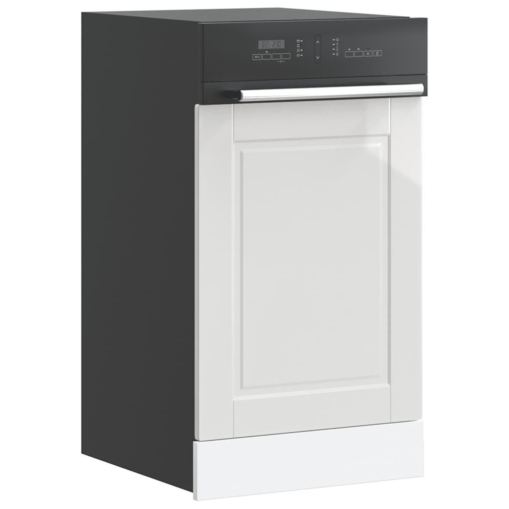 furnicato Küchenregal Geschirrspülerblende Porto 45 x 1,5 x 67 cm Hochglanz-Weiß, 1-tlg., Feuchtigkeitsbeständige Küchenfront für deinen Geschirrspüler