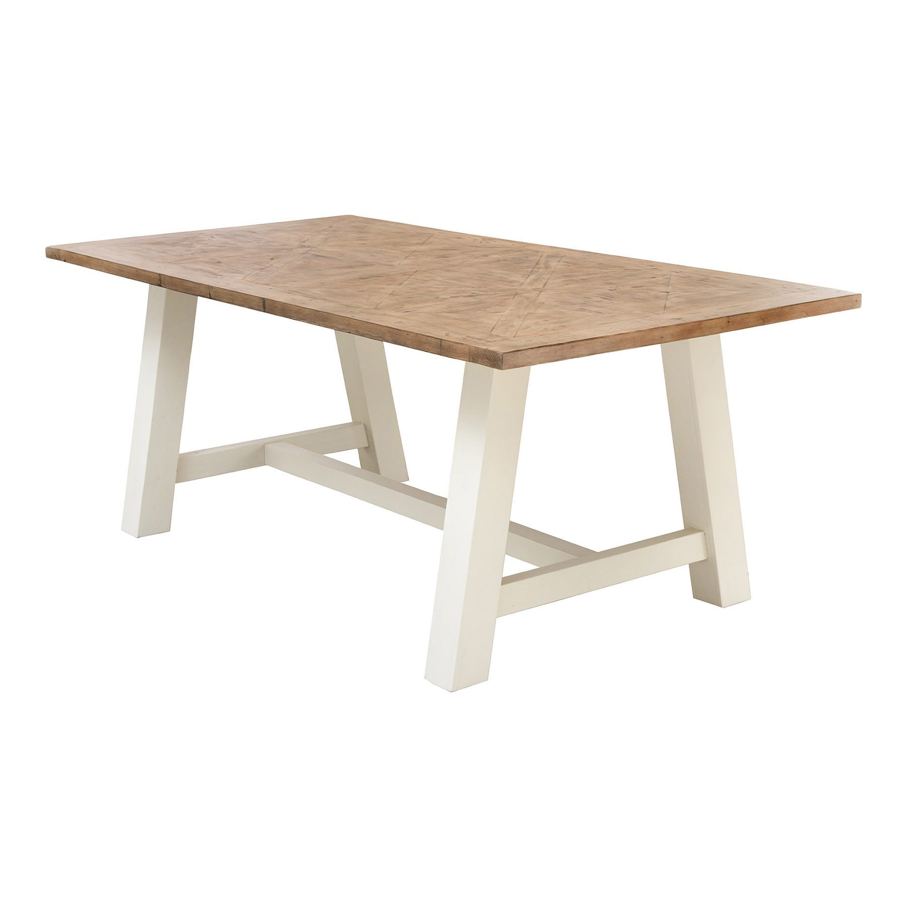 riess-ambiente Esstisch HAMPTONS 200cm hellbraun/creme - Pinienholz, 8 Sitz günstig online kaufen