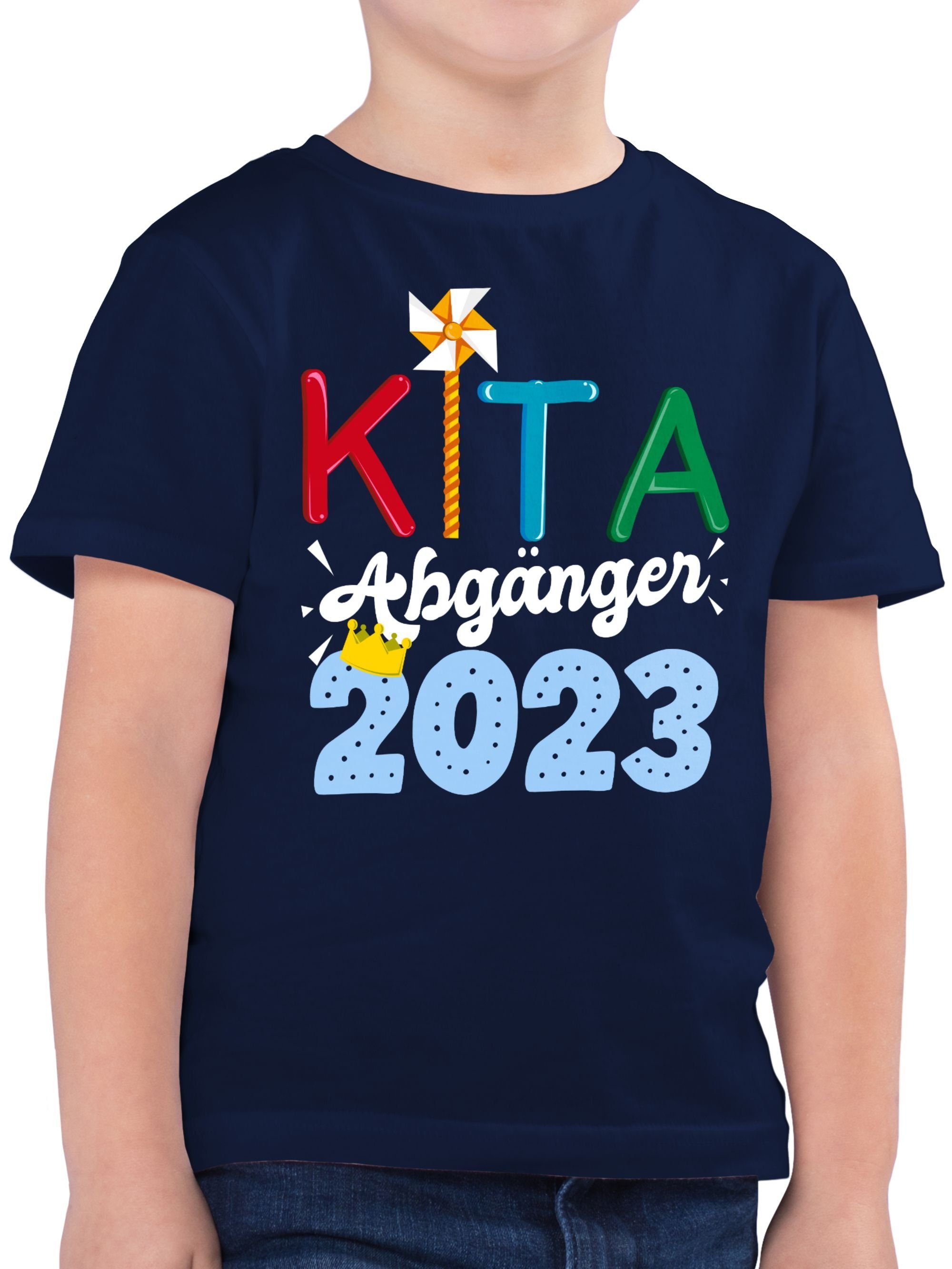 Shirtracer T-Shirt Kita Abgänger 2023 I Einschulung Junge Schulanfang Geschenke 01 Dunkelblau