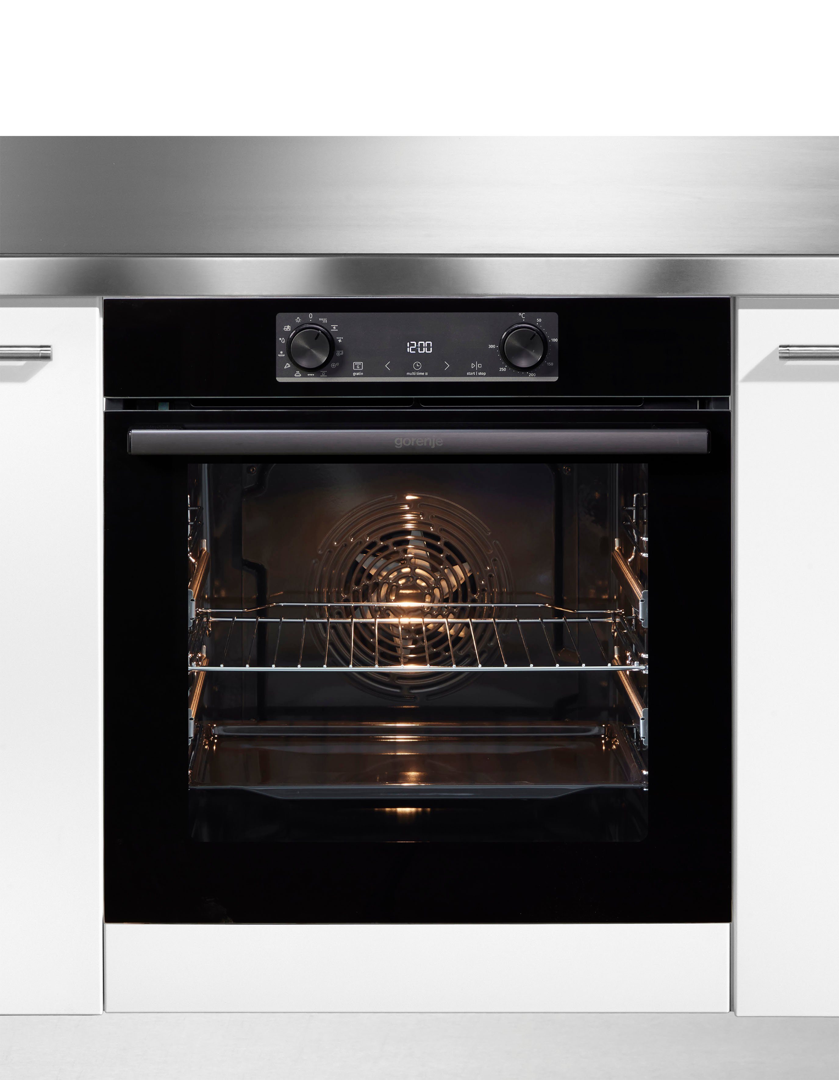 GORENJE Backofen BPS6737E09BGOT, mit Pyrolyse-Selbstreinigung, ExtraSteam 2-fach-Teleskopauszug