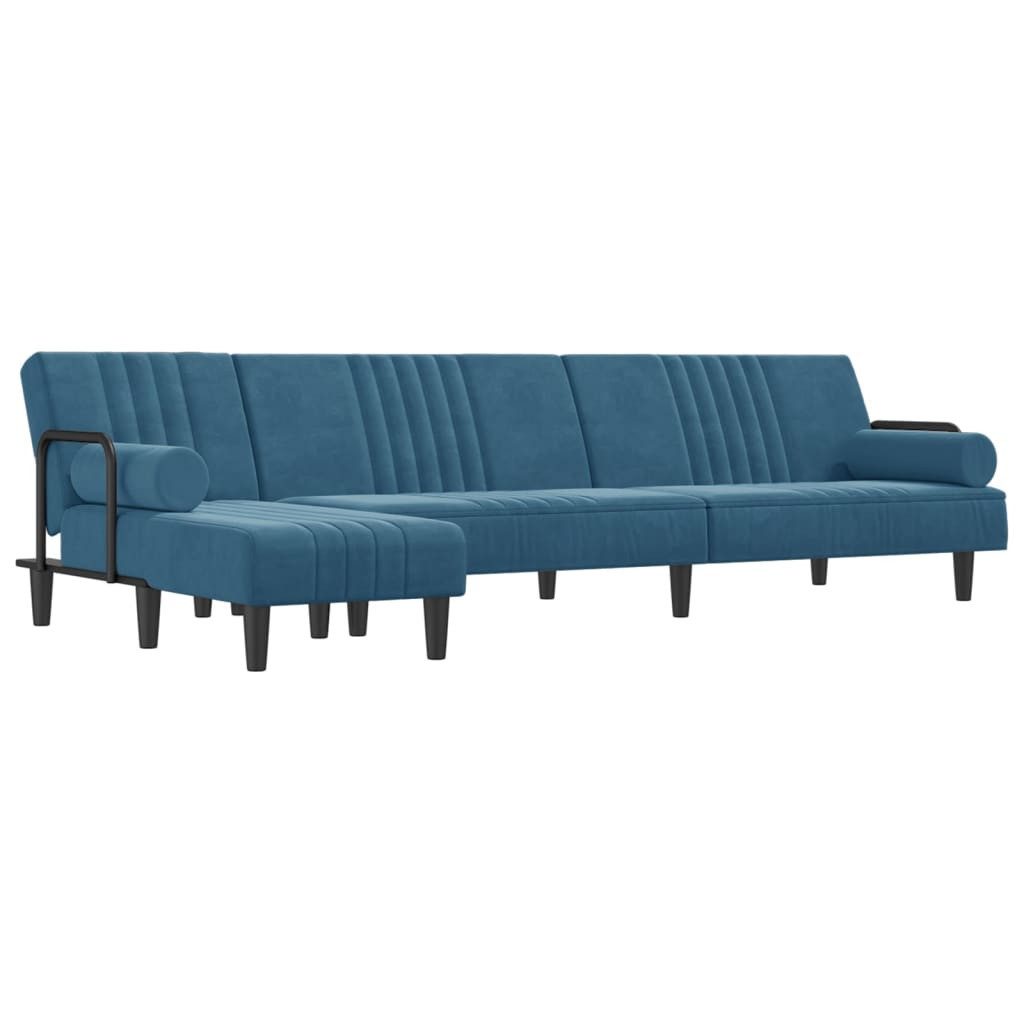 vidaXL Sofa Schlafsofa in L-Form Blau günstig online kaufen