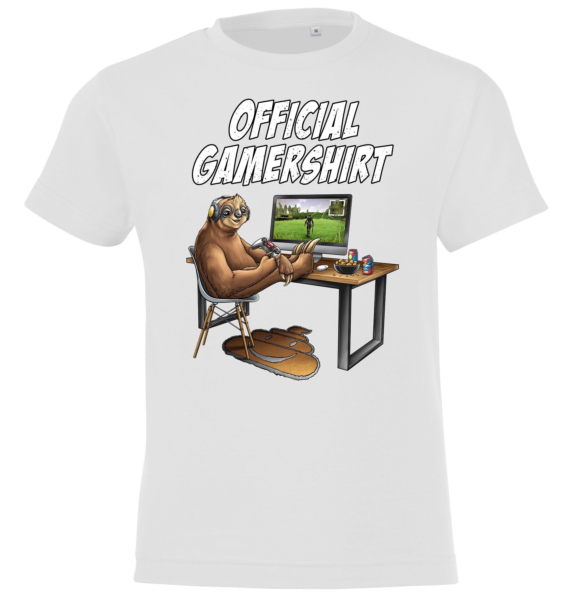 Gamershirt Weiß Official Jungen und für coolem Mädchen Motiv Youth mit T-Shirt T-Shirt Gaming Designz