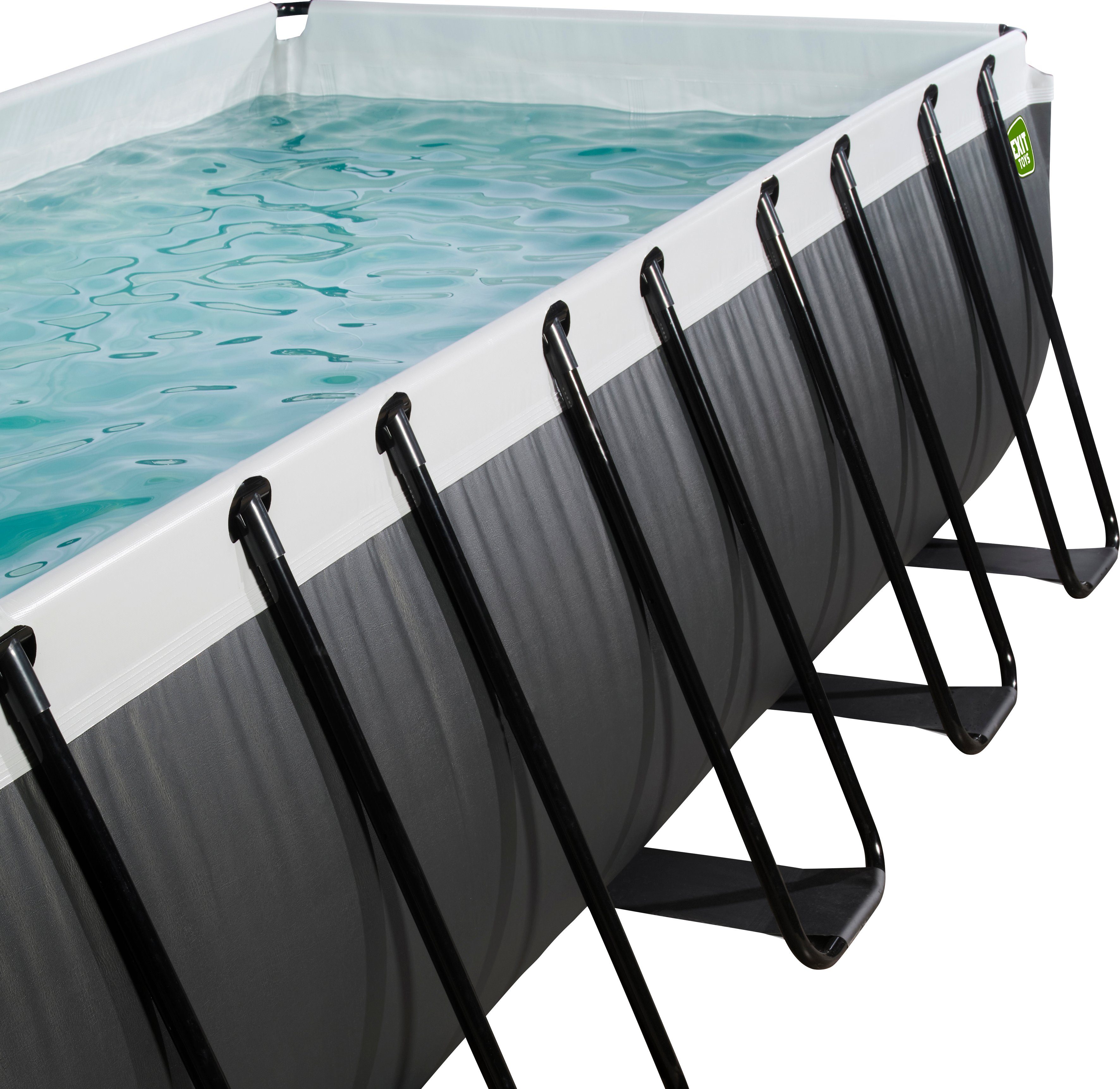 EXIT Framepool (Set, 3-tlg), BxLxH: 200x400x100 cm, mit Sandfilterpumpe und Sicherheitsleiter