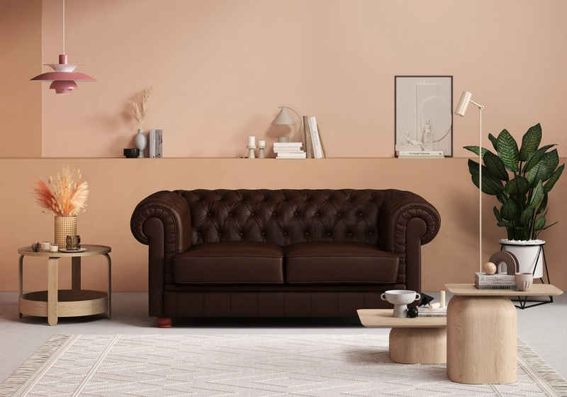 Max Winzer® Chesterfield-Sofa Kent, 2-Sitzer mit edler Knopfheftung, Breite 175 cm