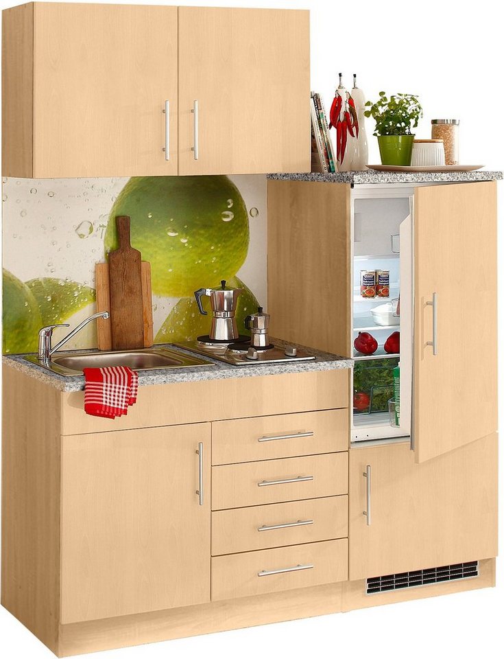 HELD MÖBEL Küchenzeile Toledo, mit E-Geräten, Breite 160 cm beige
