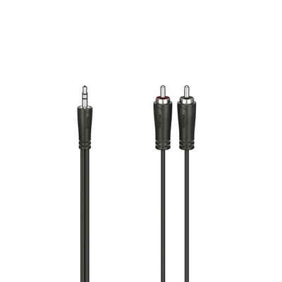 Hama Audio Kabel, 3,5 mm Klinken Stecker, 2 Cinch-Stecker, Stereo Audio-Adapter 3,5-mm-Klinke, Cinch, 50 cm