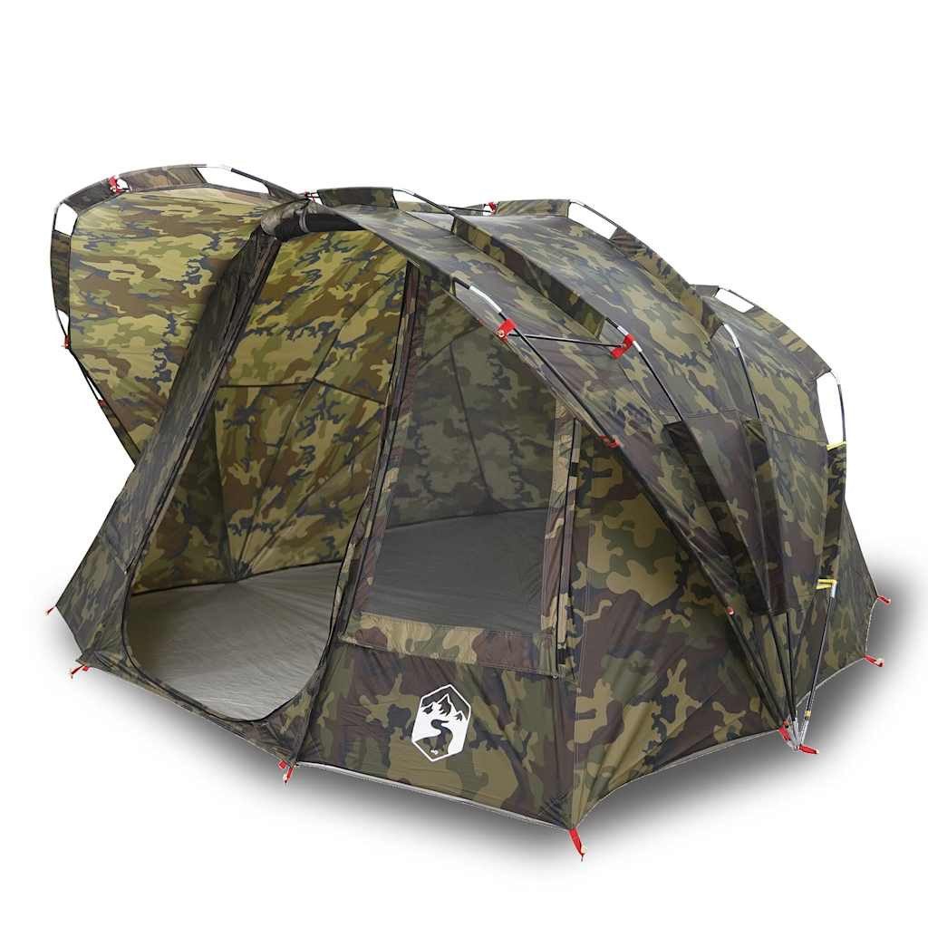 vidaXL Angelzelt Angelzelt 5 Personen Tarnmuster Wasserdicht, Personen: 5 (1 tlg)