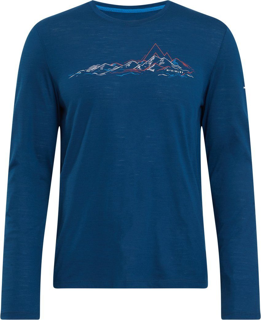 McKINLEY Langarmshirt He.-Langarmshirt Shane LS M BLUE PETROL