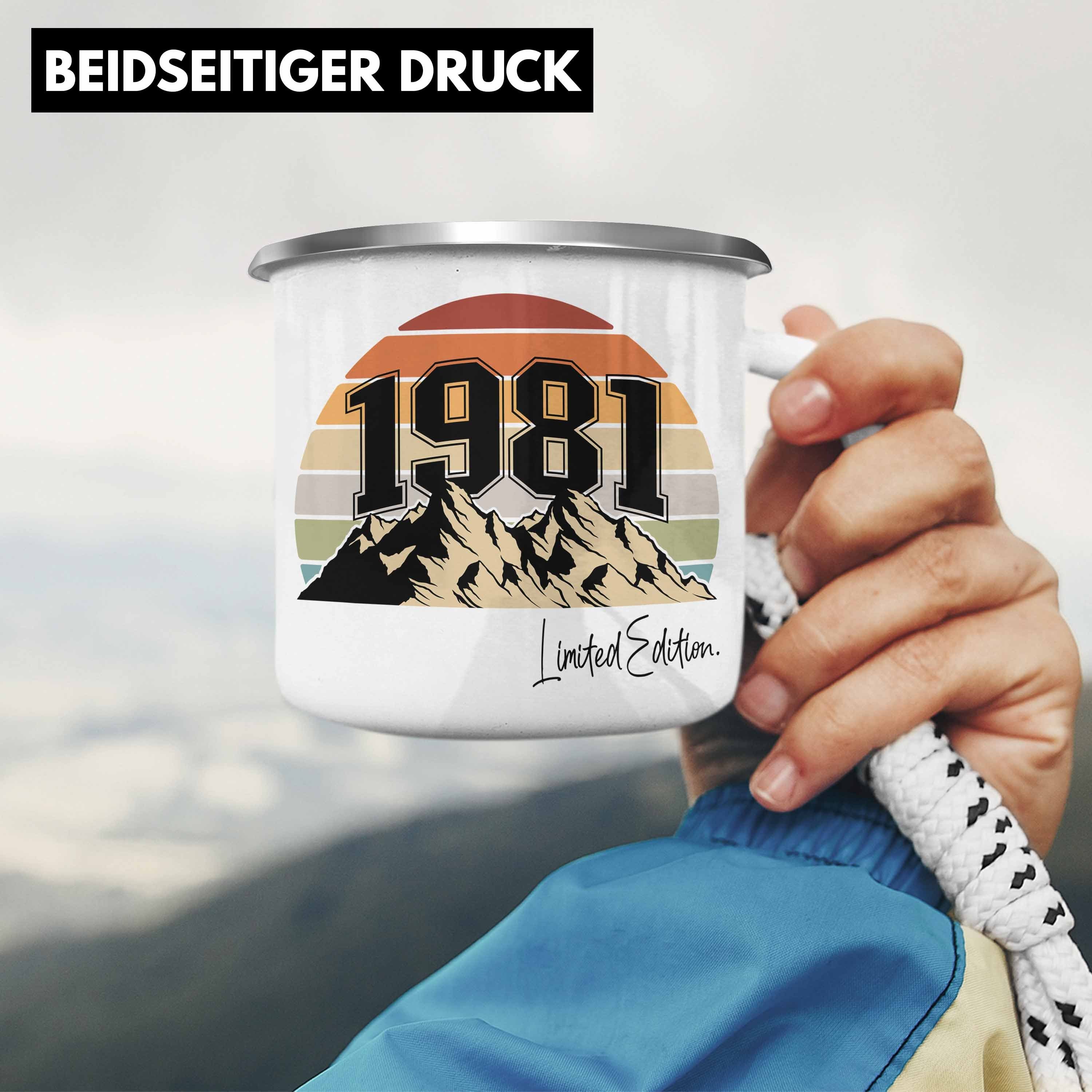 Männer 40er Trendation Geschenk Trendation Geschenkidee Silber Geschenke Frauen - Lustig Mann Mutter Emaille Tasse 40 Thermotasse Geburtstag 40. Vater Frau